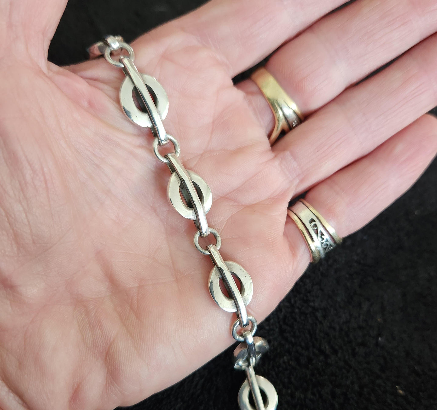 Solid silver bracelet,sterling silver,handmade,unisex,link bracelet,boho,