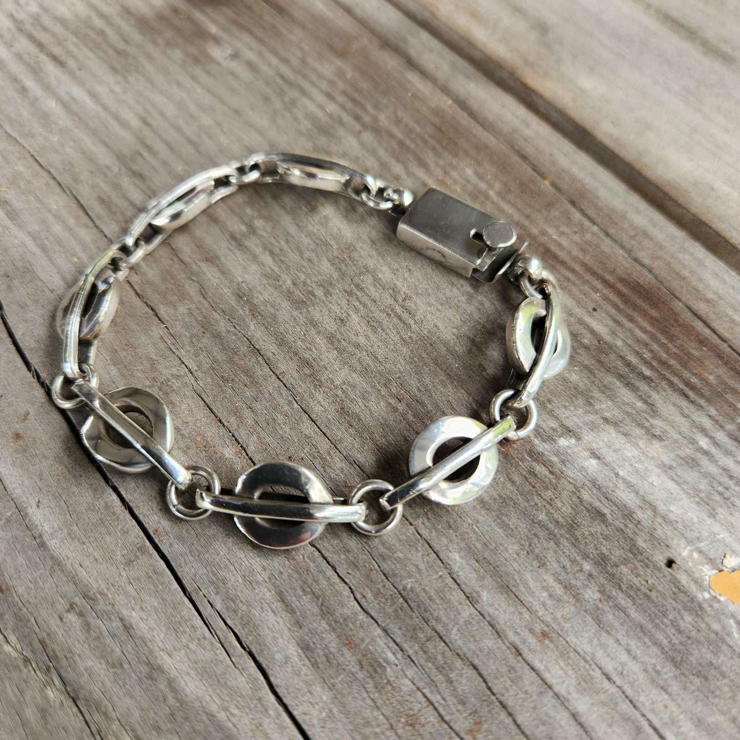 Solid silver bracelet,sterling silver,handmade,unisex,link bracelet,boho,