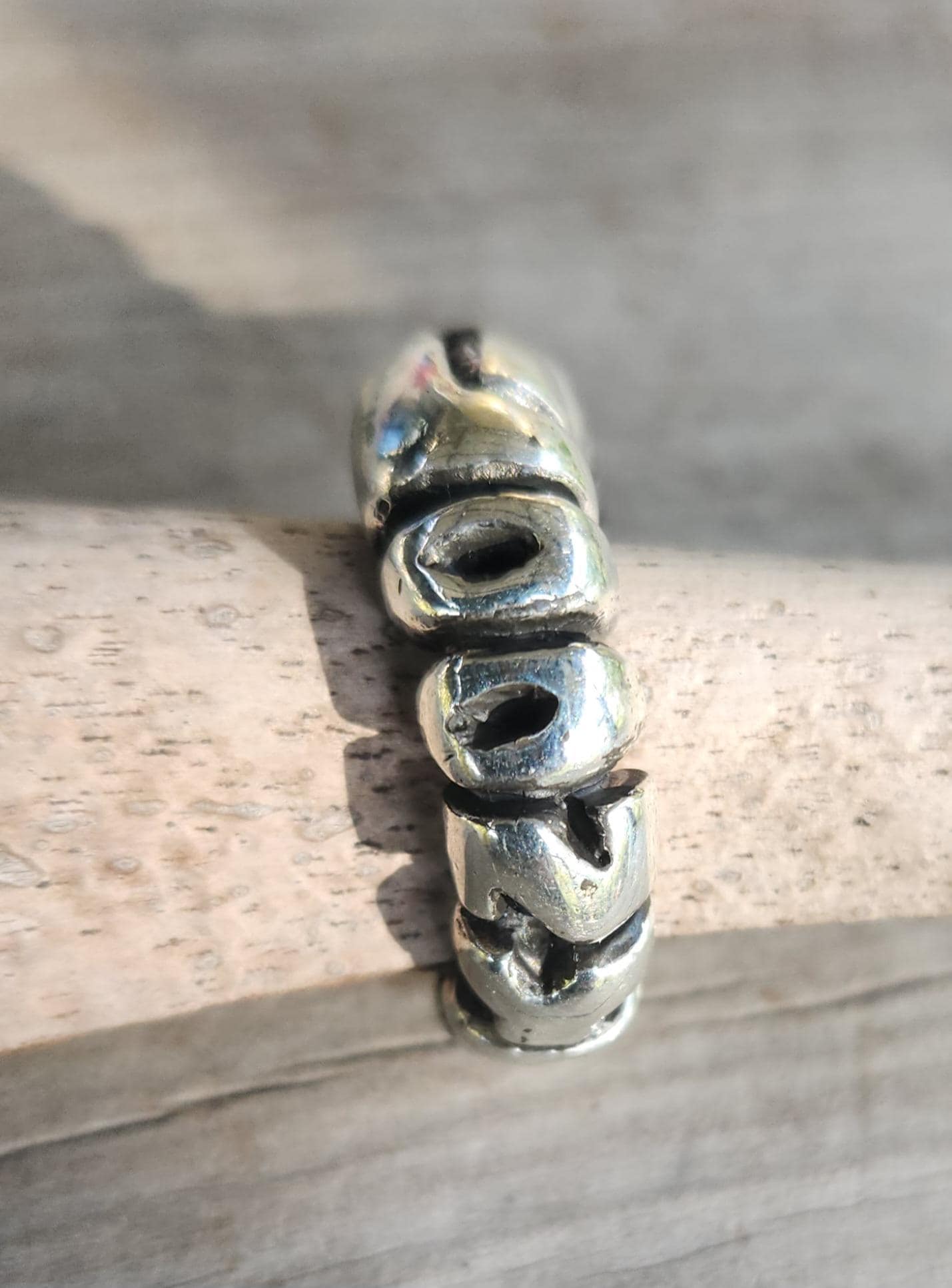 Skater ring,925 sterling "loonyskater" bubble graffiti writing,