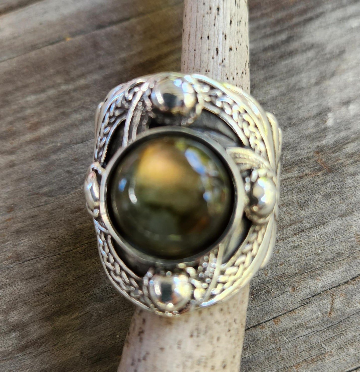 Big celtic gemstone ring,925 sterling silver,blue chalcedony,mans chunky ring,medieval,tribal,large stone ring,shield,large mens ring