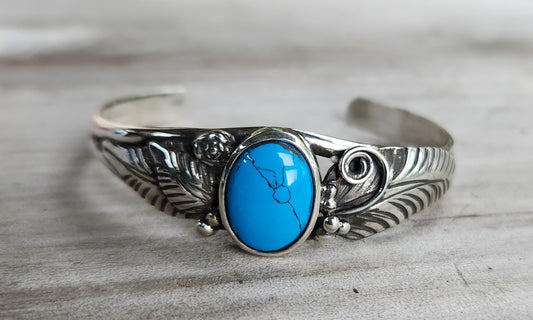 Turquoise cuff bracelet, sterling silver,Navajo Indian style,tribal,boho,handmade,gemstone bangle,goddess,gypsy,hippy