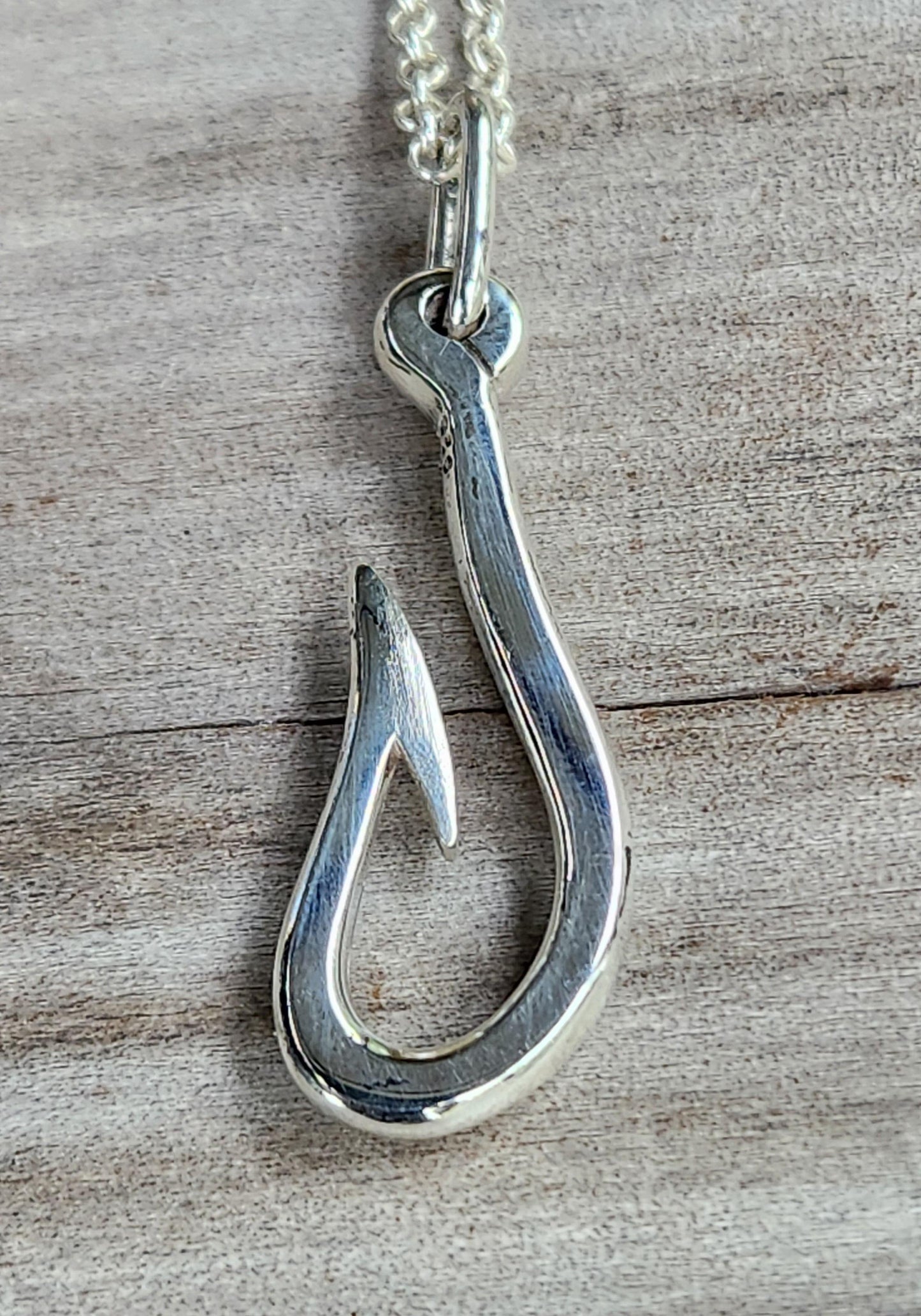 Fishhook pendant,sterling silver,nautical,maori pendant,tribal,sailor,ship,maritime,rockabilly,hipster,