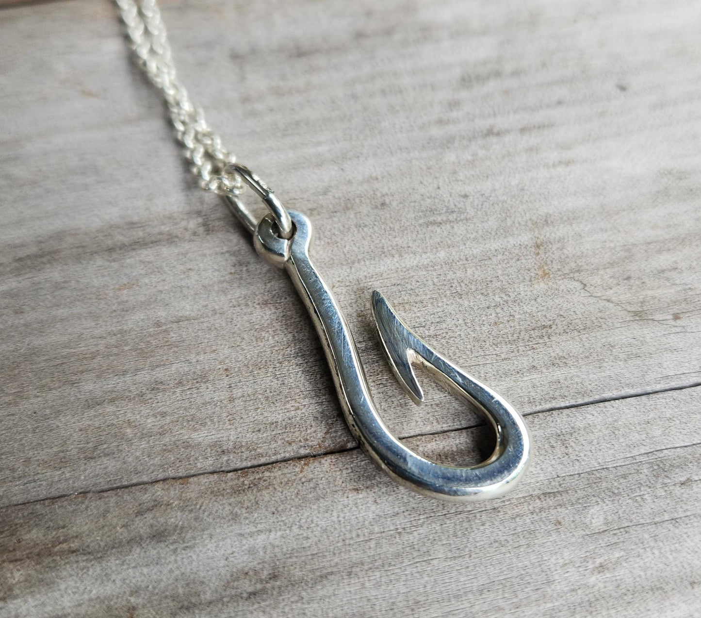 Fishhook pendant,sterling silver,nautical,maori pendant,tribal,sailor,ship,maritime,rockabilly,hipster,