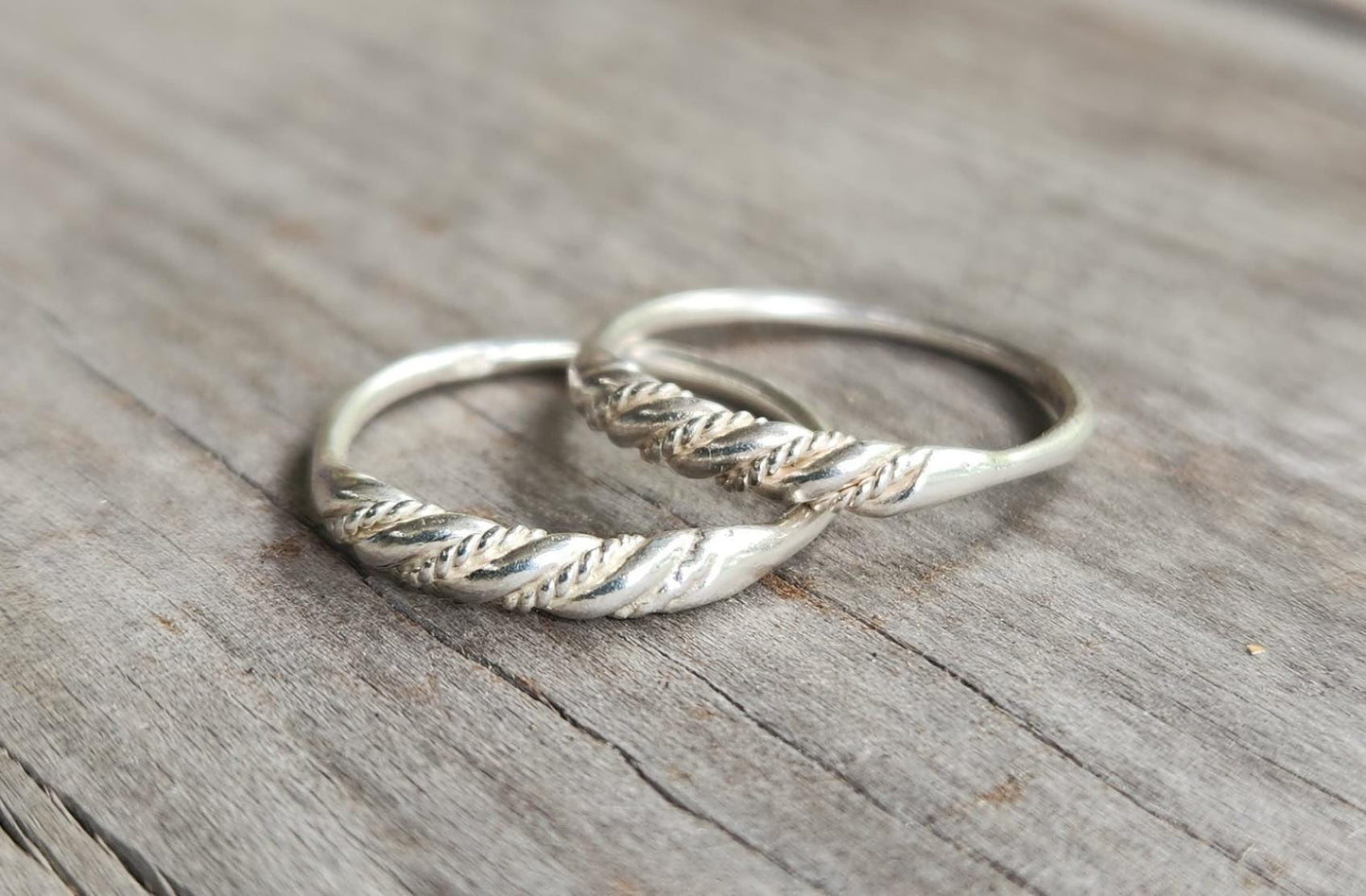 Stacker rings,solid sterling silver,fancy twisted wire,fine silver band, plain and antique stackable,boho,pinkie,woven ring