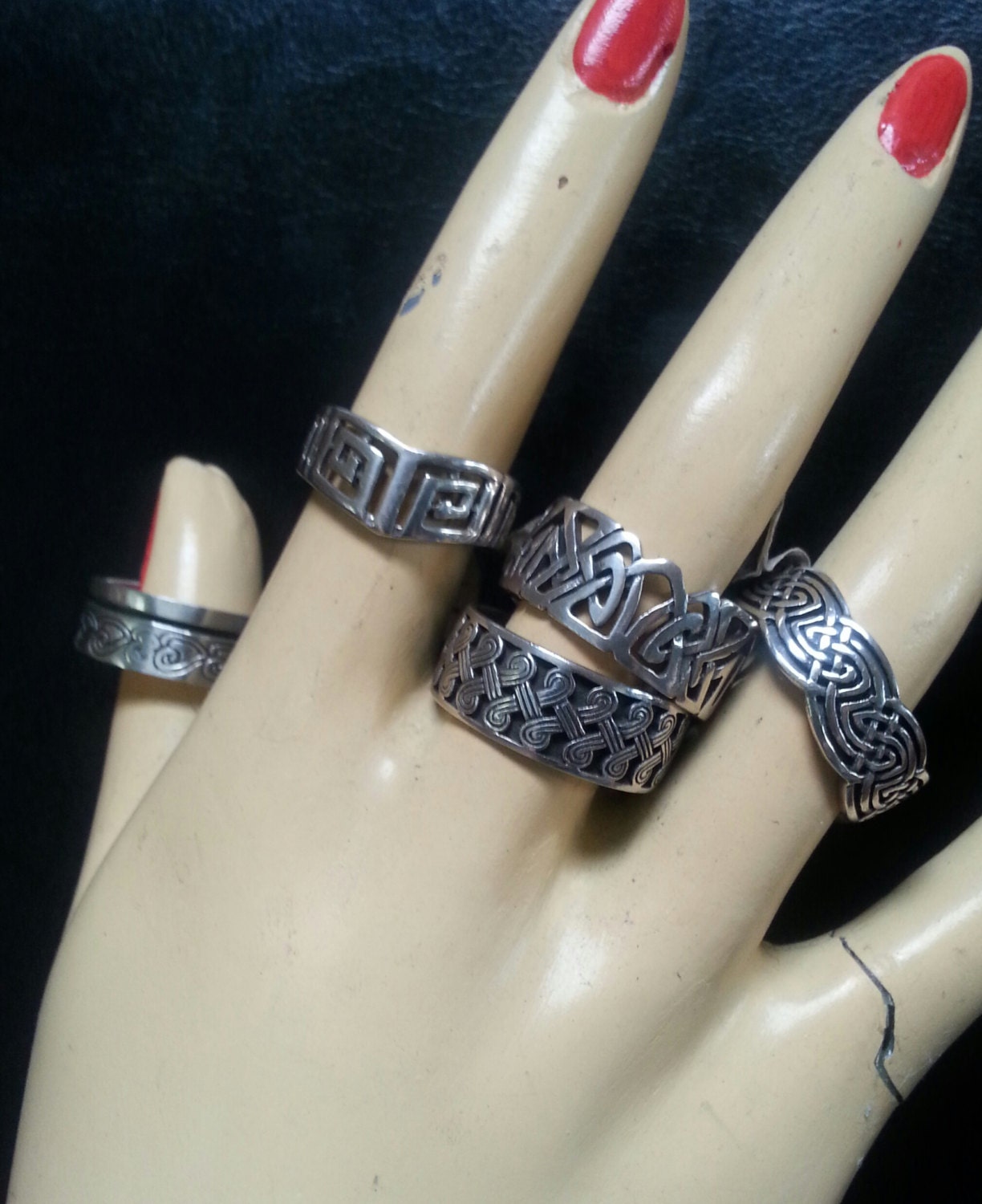 Celtic twisted ring band,925 sterling silver