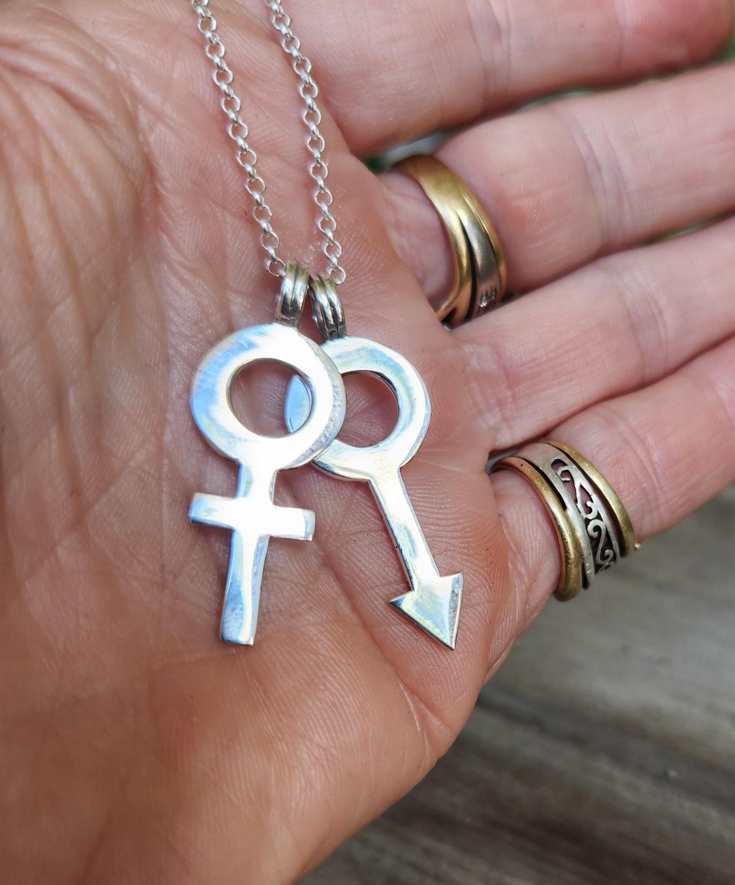Male female gender symbol,925 sterling silver,female or male pendant, mars ,venus.male symbol,sex symbol,mans fashion,unisex gender pendant,