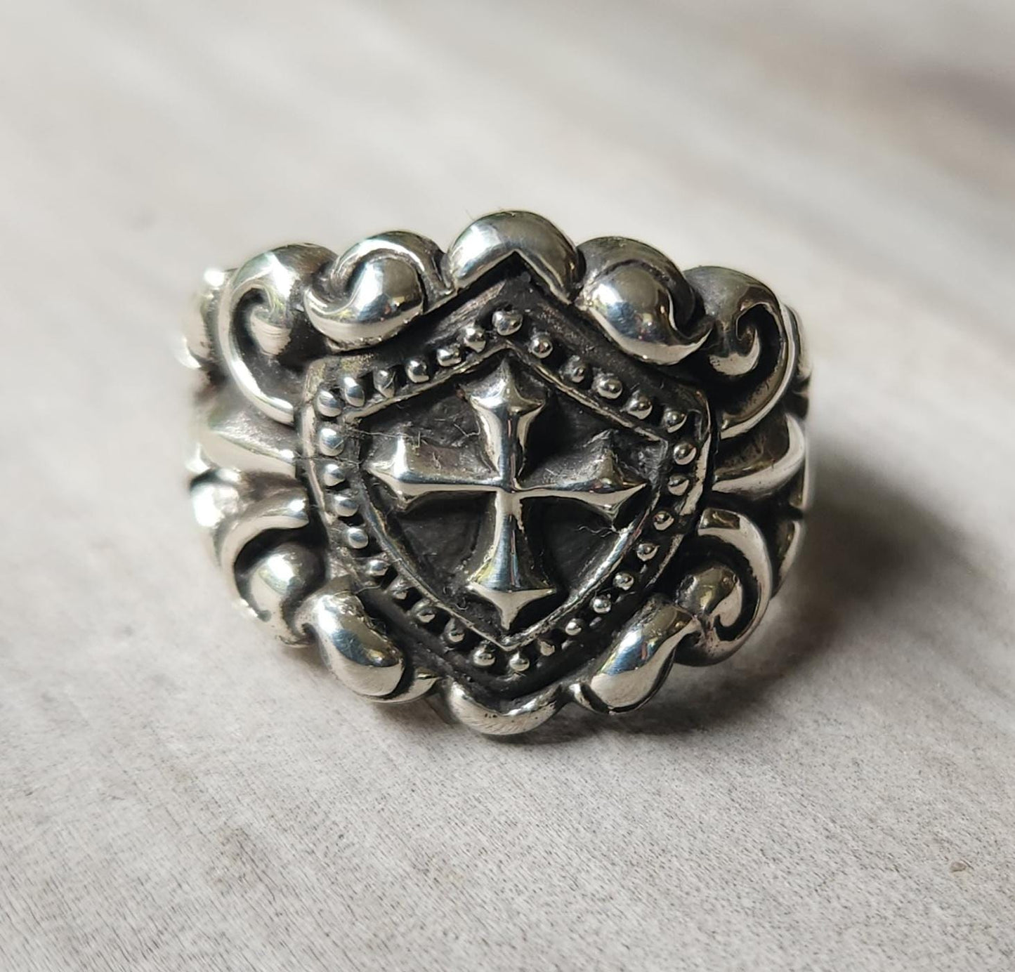 cross ring,925 solid sterling silver,knights templar shield cross,christian,mens medieval,shield,religious mans,steampunk,goth,grunge