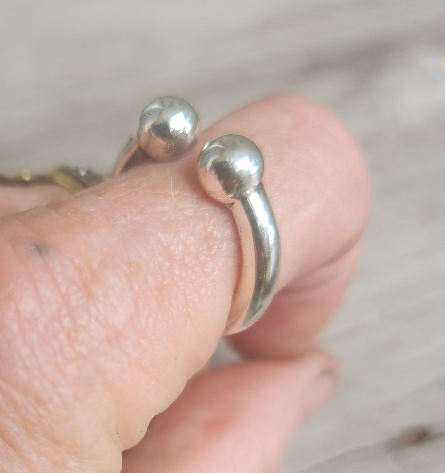 Ball horseshoe ring,925 sterling silver,lucky ring, handmade,rockabilly,hipster,boho shic,gypsy,lucky horseshoe,goddess,new age