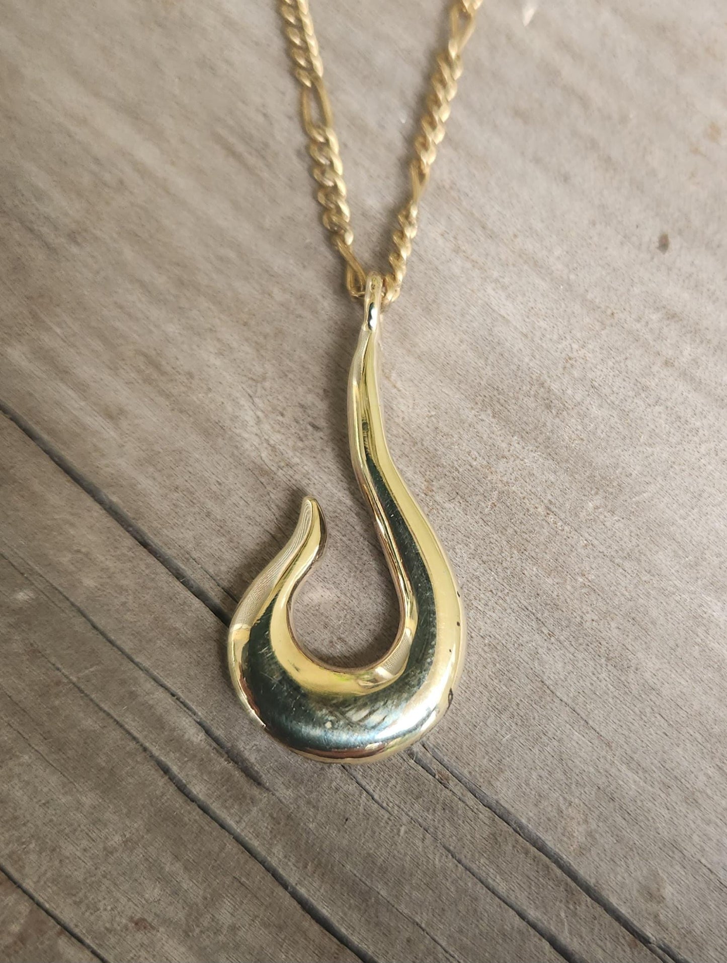Gold Fishhook pendant,9k solid gold,nautical,maori pendant,tribal,sailor,ship,maritime,hipster,