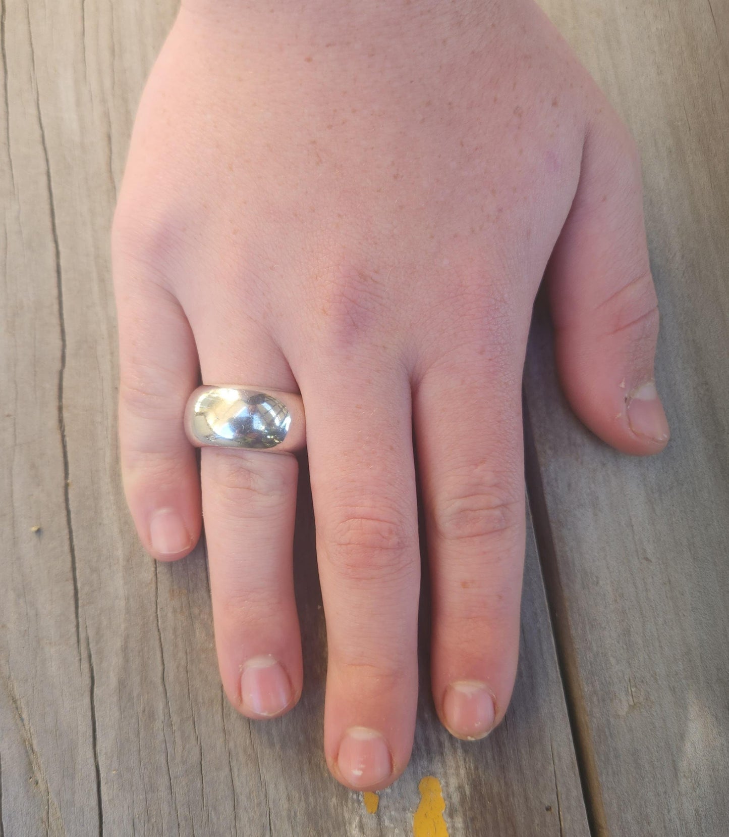 Wide heavy silver ring,925 sterling silver solid band,12 mm chunky rustic band,plain band,handmade,wedding ring,half rounded,boho,wide silver ring,