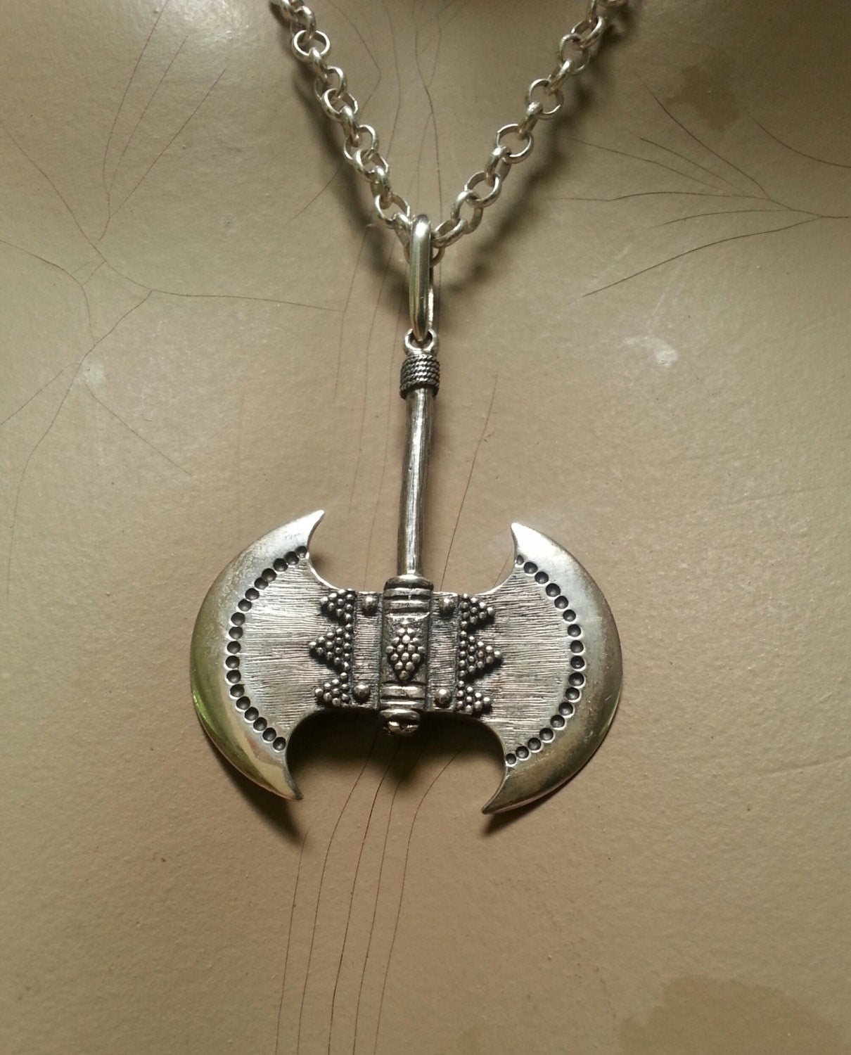 Axe,Vikings,odins warrior,double axe, sterling silver, pendant, steampunk, rockabilly, biker, gothic, punk,battle axe,tribal,medieval,weapon