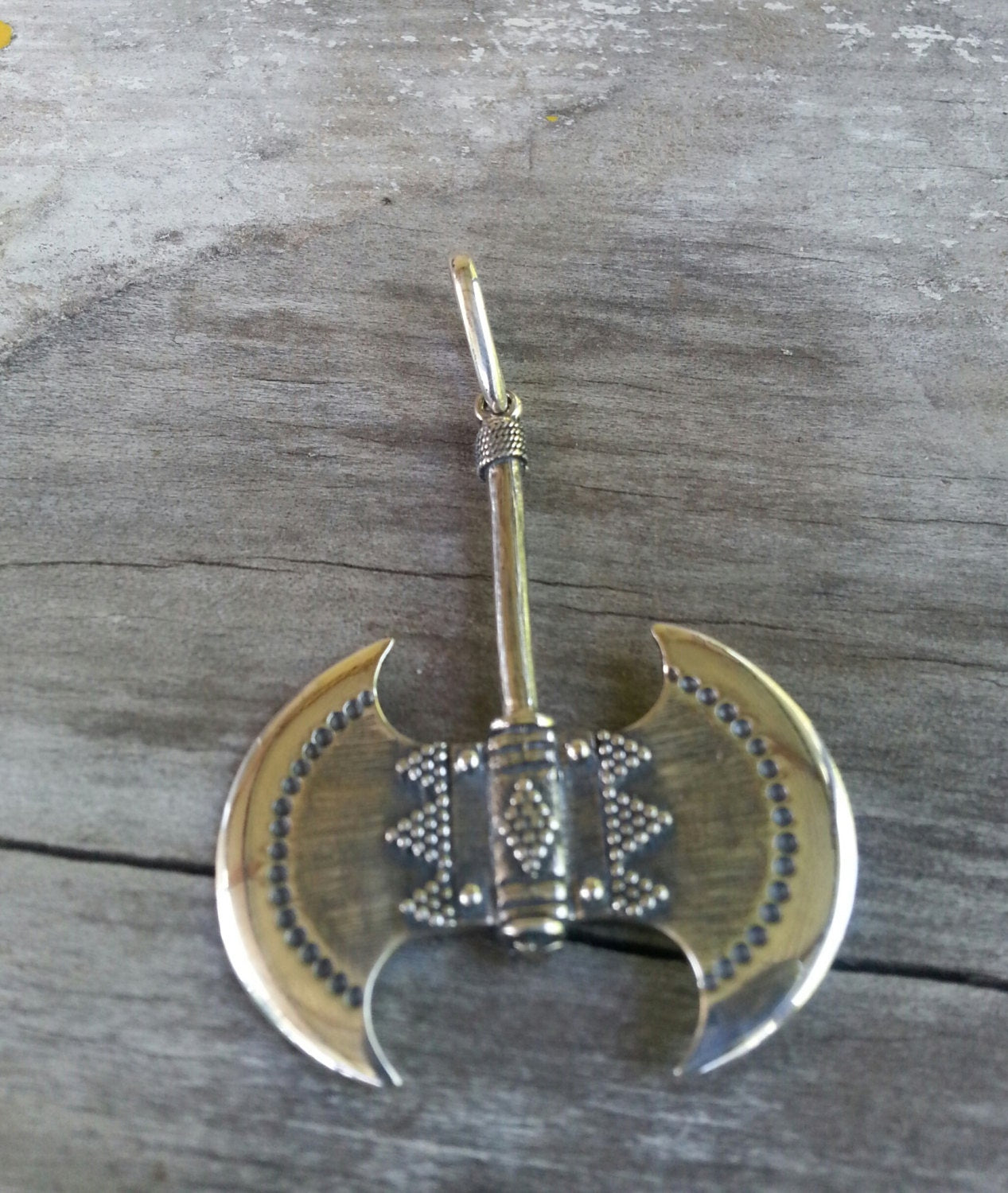 Axe,Vikings,odins warrior,double axe, sterling silver, pendant, steampunk, rockabilly, biker, gothic, punk,battle axe,tribal,medieval,weapon