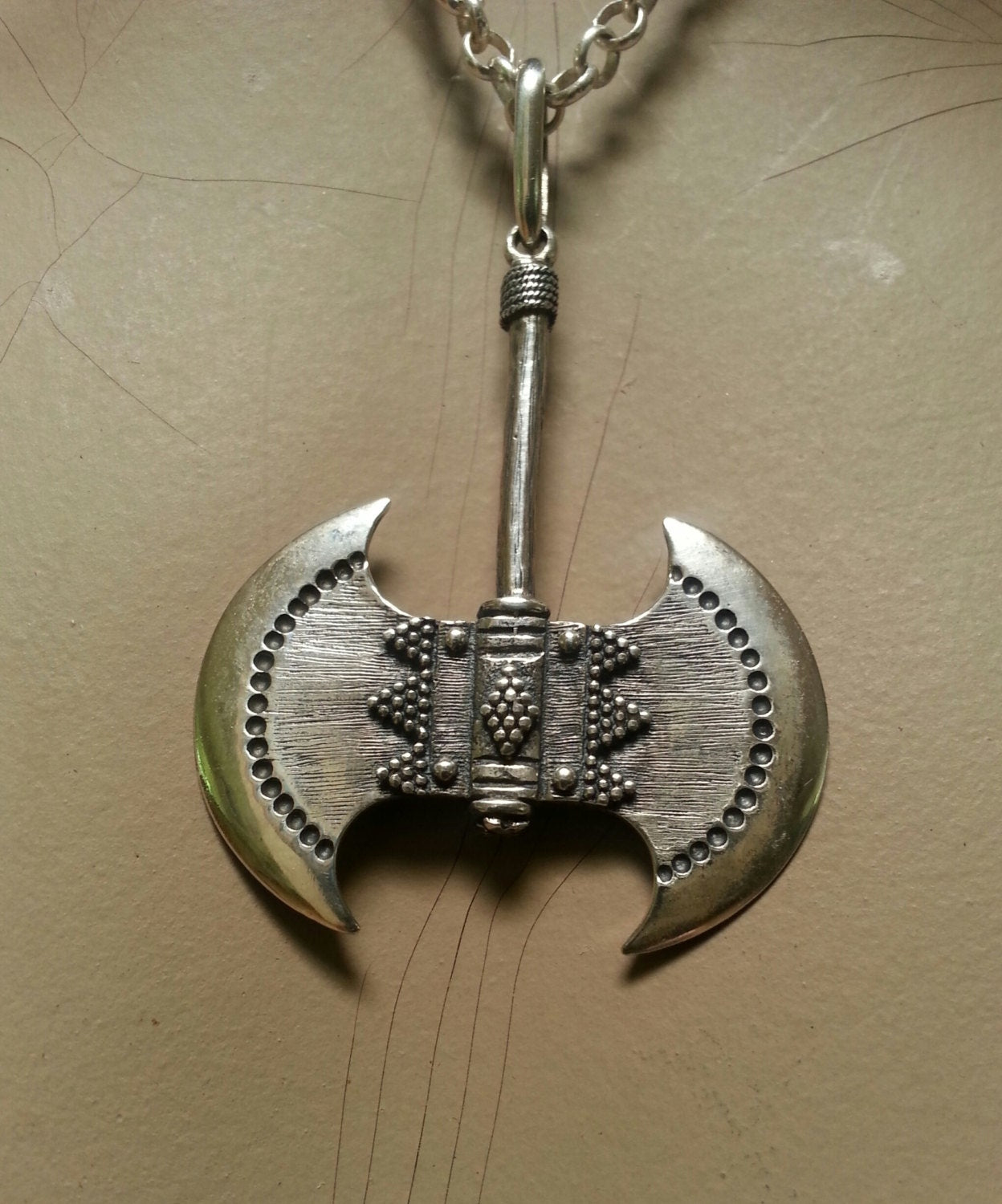 Axe,Vikings,odins warrior,double axe, sterling silver, pendant, steampunk, rockabilly, biker, gothic, punk,battle axe,tribal,medieval,weapon