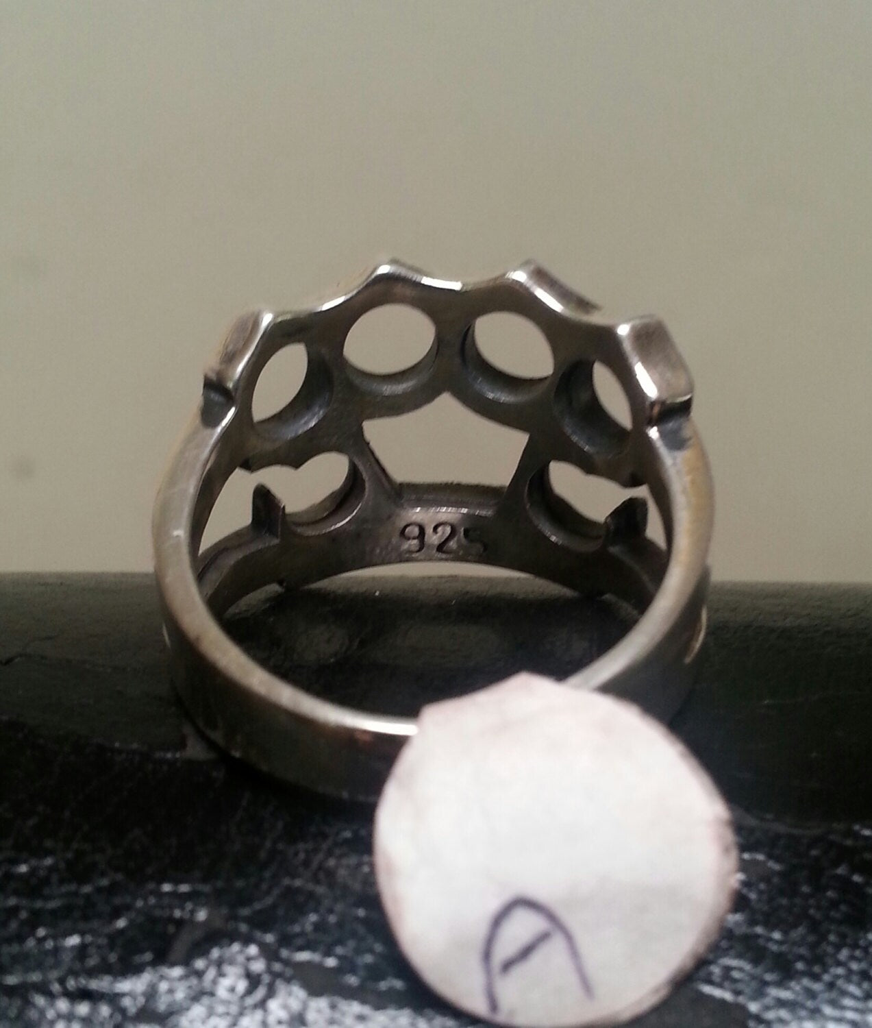 knuckle duster,gangster ring, sterling silver punk, martial art, gang,blink,hipster,biker,handmade