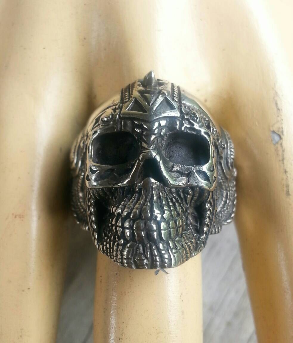 Viking Skull ring, 925 sterling silver,medieval,steampunk tribal mens wedding dress sterling silver ring