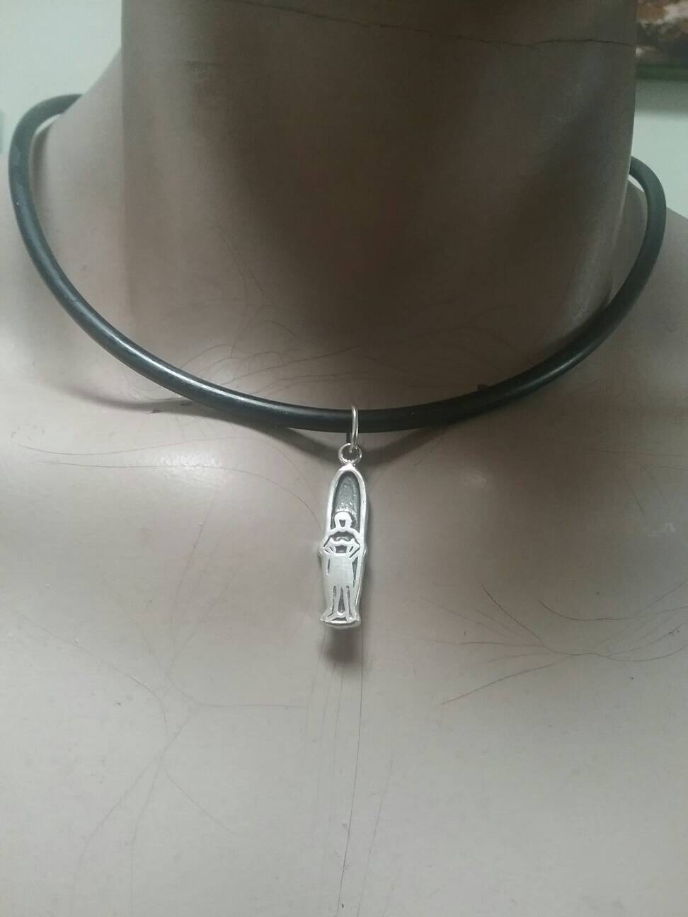 surf board,Long board,surf pendant, wave,surfer, sterling silver,surf charm,beach jewelry,handmade,