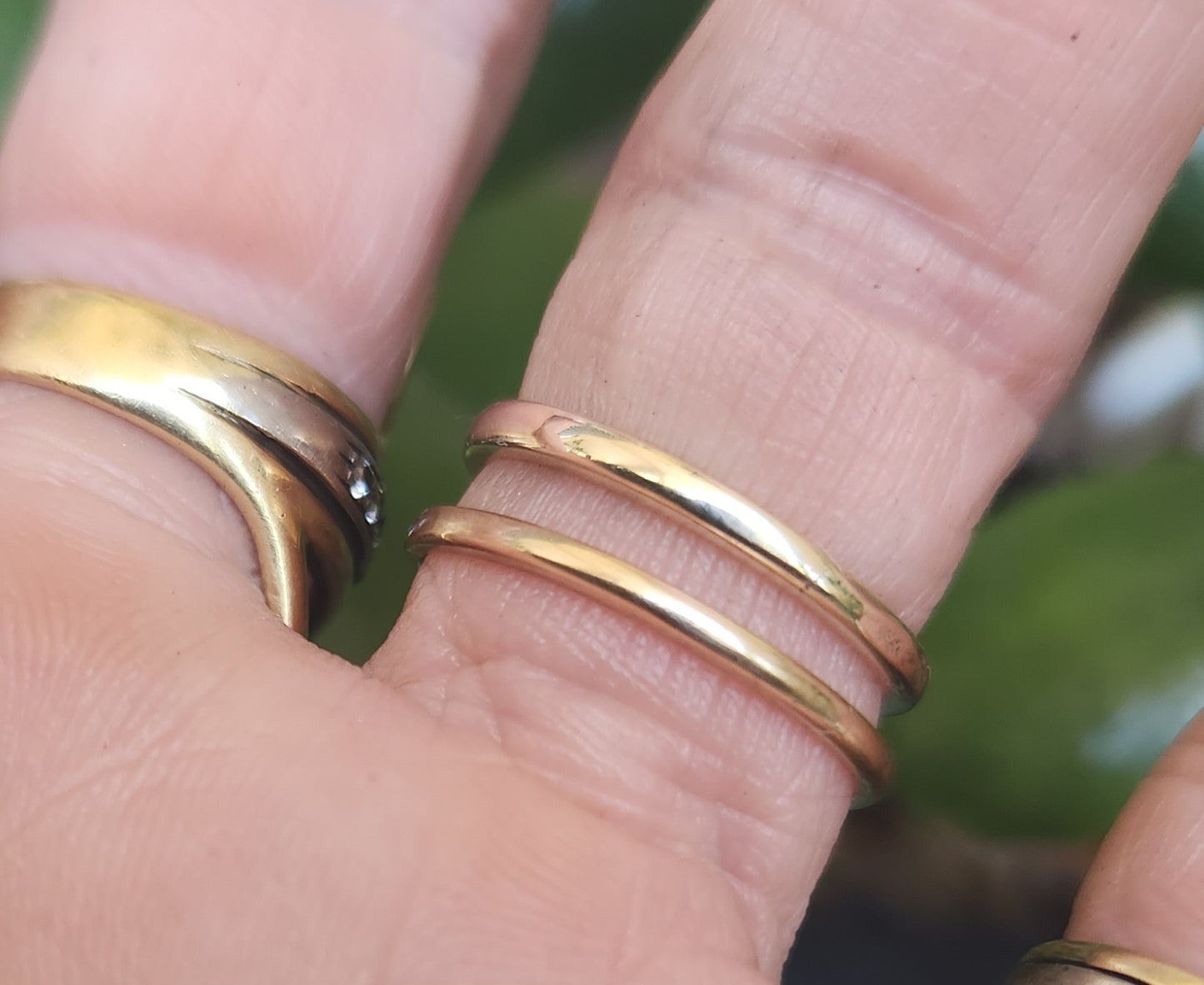 9k gold band,2mm half round ring,Stacker ring,solid gold not plated, plain gold band,fine and solid,boho,pinkie ring