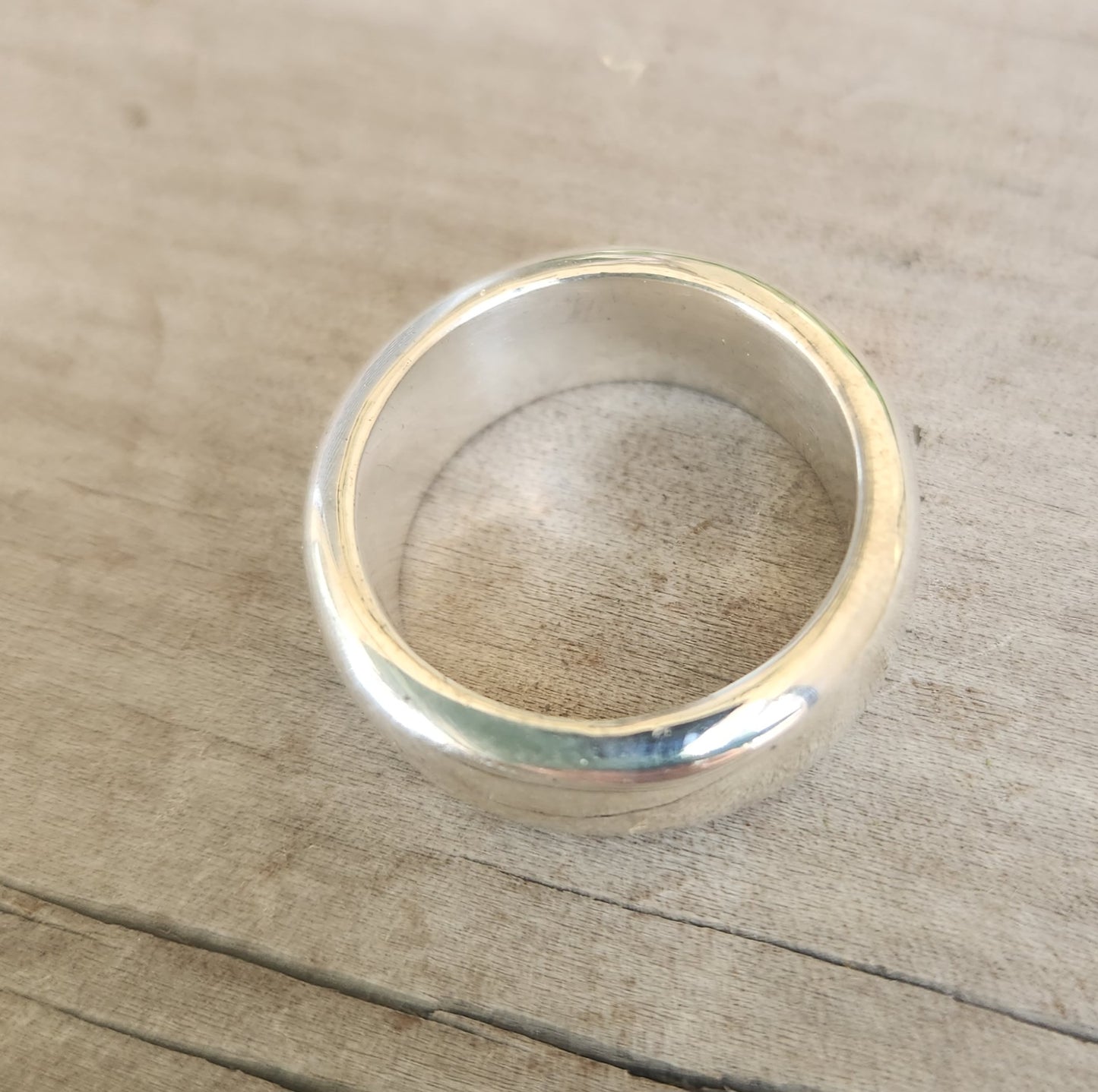 8mm silver ring,925 solid sterling silver,handmade plain band ,unisex,