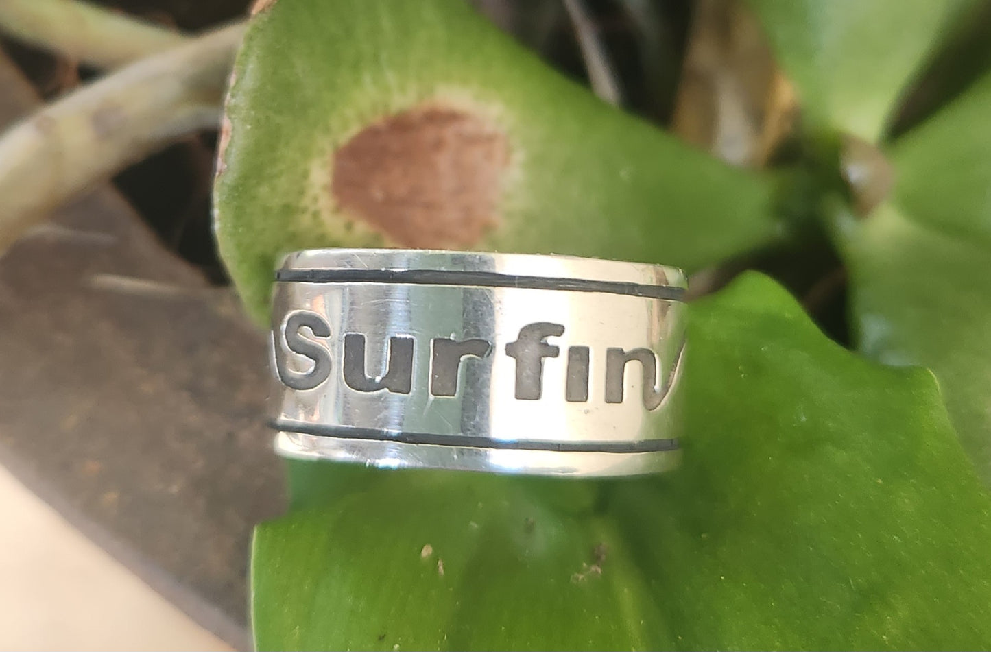 Surf ring,925 sterling silver,thick heavy surfer band,surfing,wave wedding ring,surfboard band,
