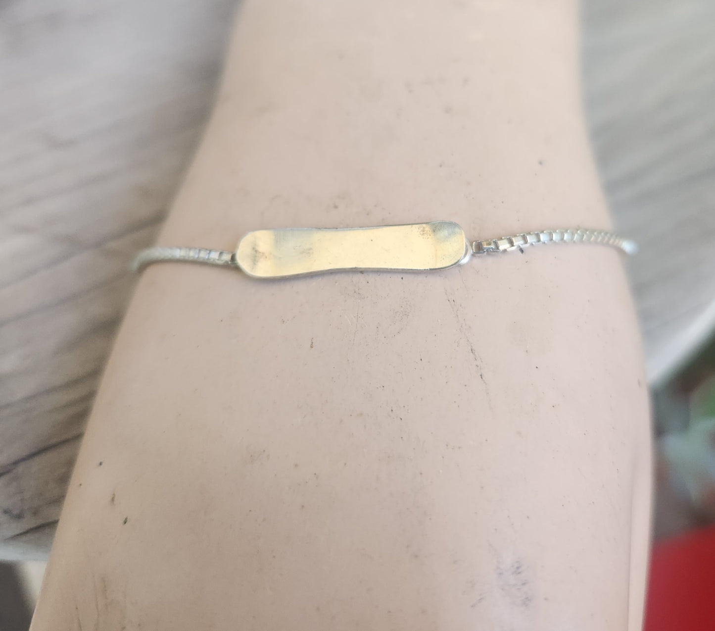 Silver ID bracelet,925 sterling silver,girls chain bangle,skateboard,snowboard,chain bracelet,