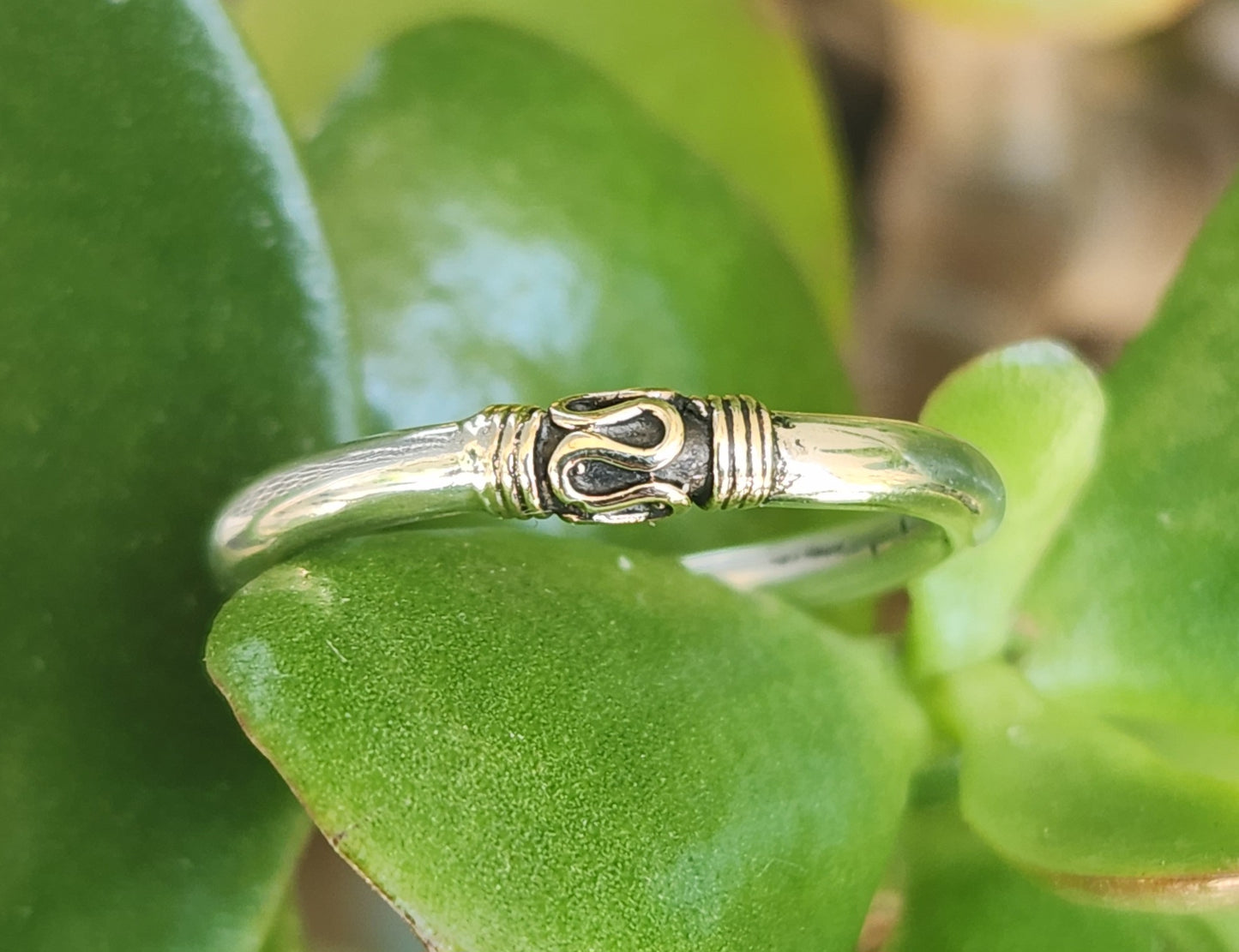 Two tone stacking ring,solid 9ct/9k gold and sterling silver,thin stacker ring,