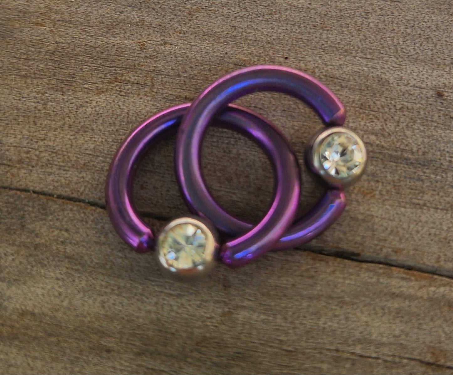 Titanium ring and ball bcr,captive bead ring,2 x 12 gauge earrings,nipple,belly ring,genital