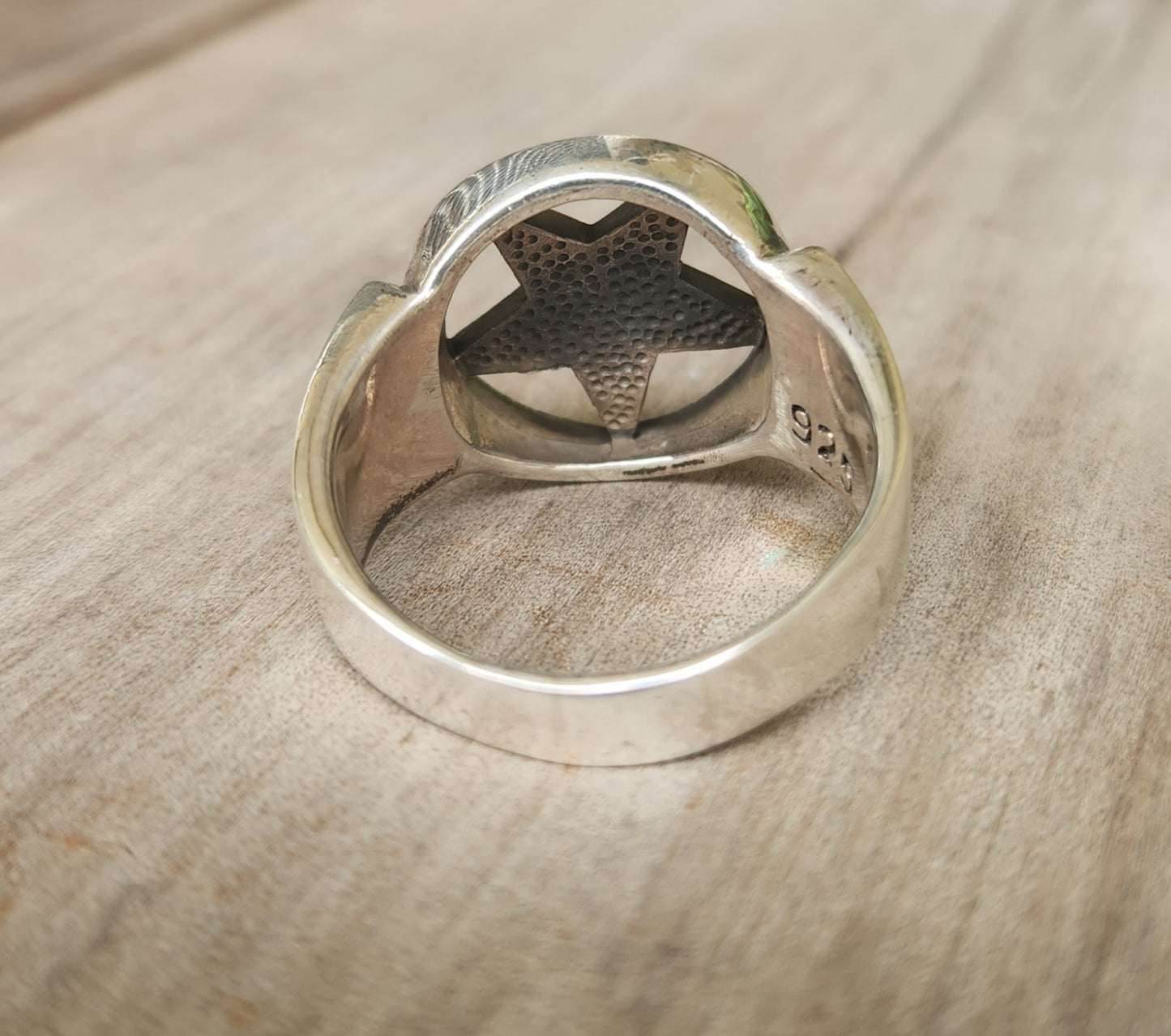 Large star ring,Sterling silver,black enamel star,chunky ring,caltex star,five pointed star,chunky ring,unisex,boho,hipster