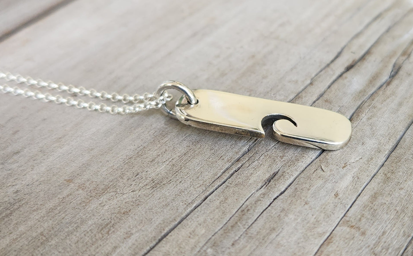 Wave sea pendant,925 sterling silver,marine, surf,fishing,dolphin, surfer,diver,snorkelling pendant,sailor, wave,surfer,surf,beach jewelry,handmade,