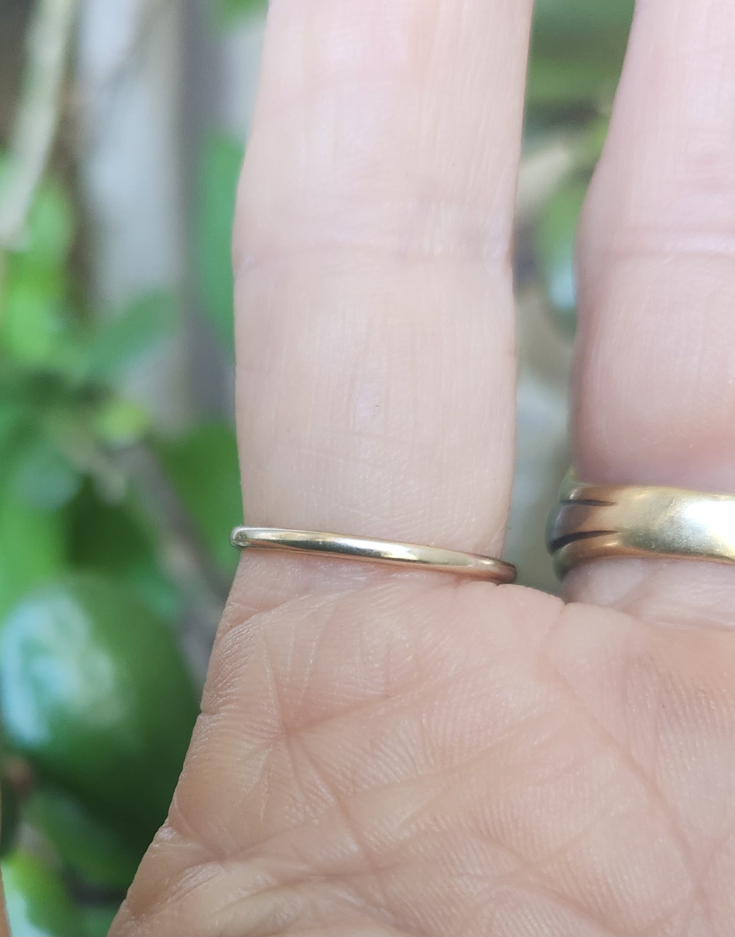 9k gold Stackerable ring 9ct  solid gold not plated 1.5mm plain gold band fine dainty boho pinkie stacker rose gold yellow