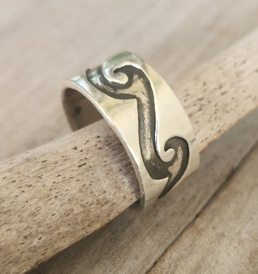Wave Surf ring,925 sterling silver, ocean sea wedding ring