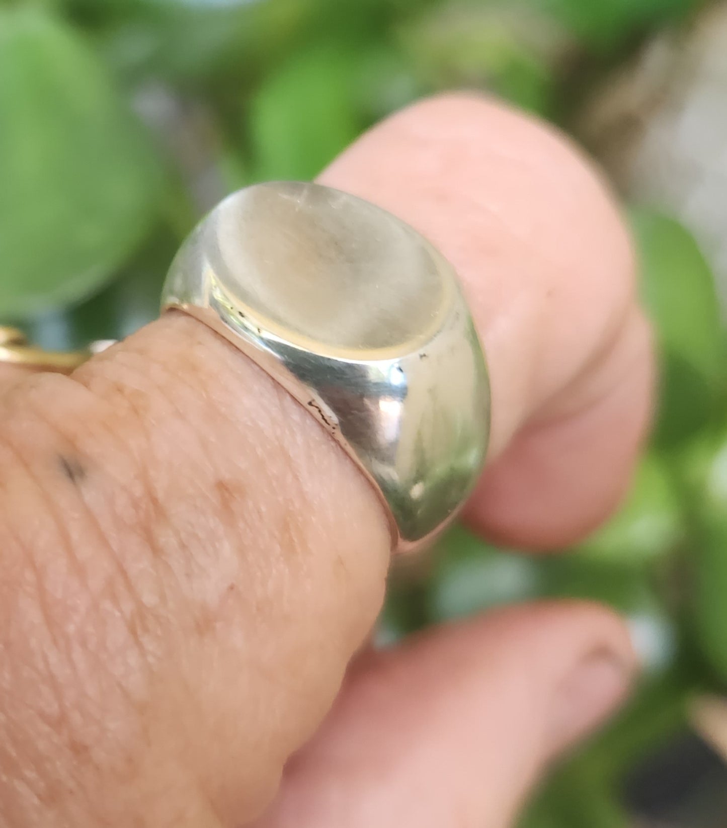 Signet ring,oval top, ring,solid signet,sterling silver,chunky,handmade,boho,college ring,blank ring,plain silver signet,unisex