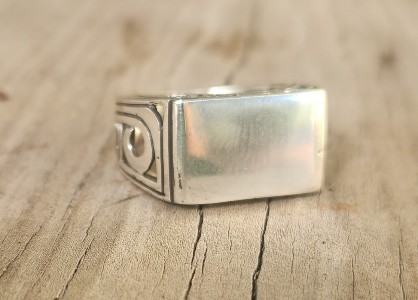 Silver Signet ring,925 sterling silver,filegree blank ring,unisex