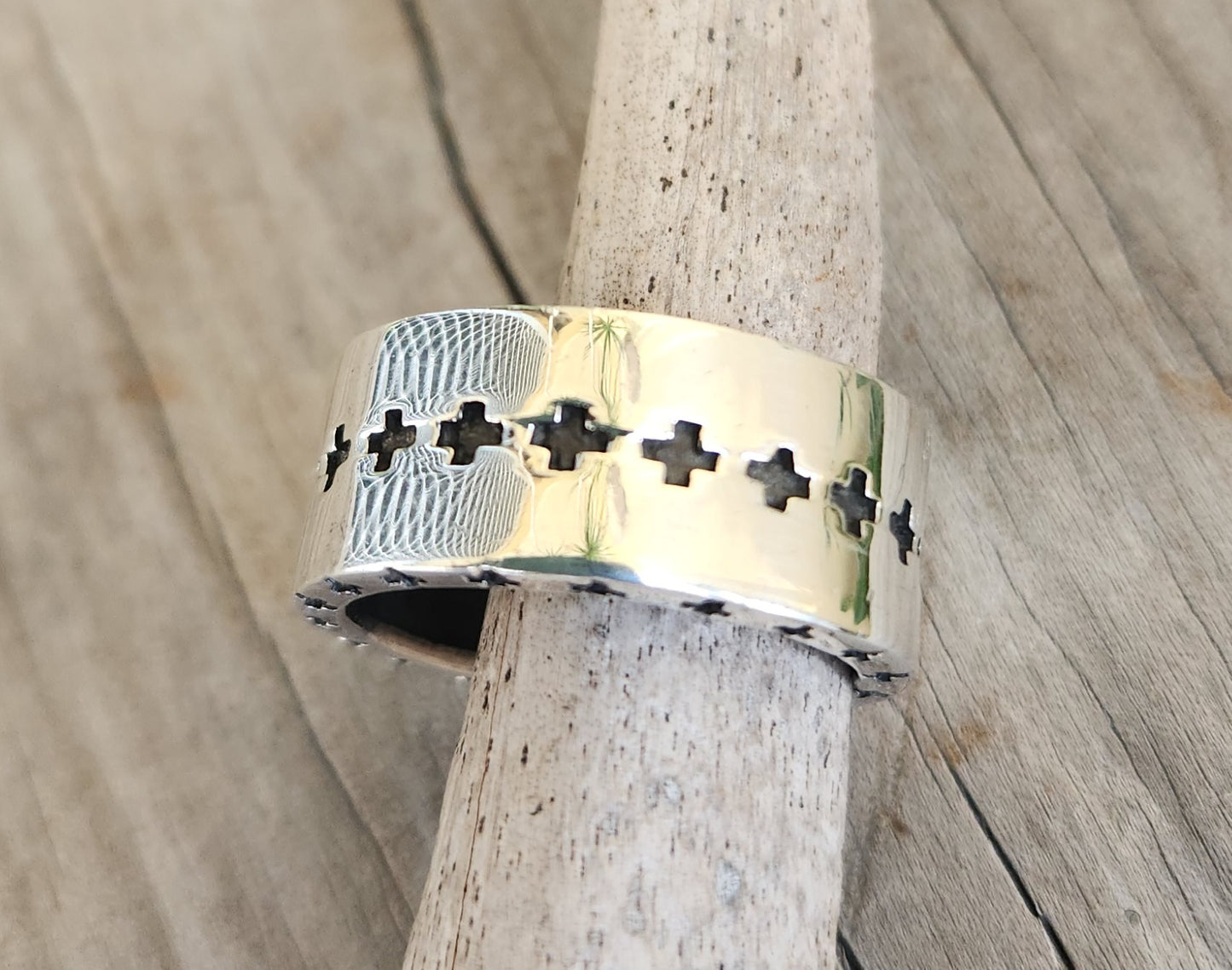 Silver cross ring,925  sterling silver, 10mm wide band even sided cross ring,unisex wedding band, steampunk gothic punk