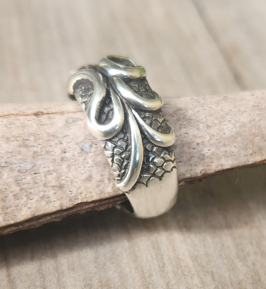 Thick silver band,925 sterling silver ring,dragon skin, modern,steampunk,tribal,dress ring,wedding