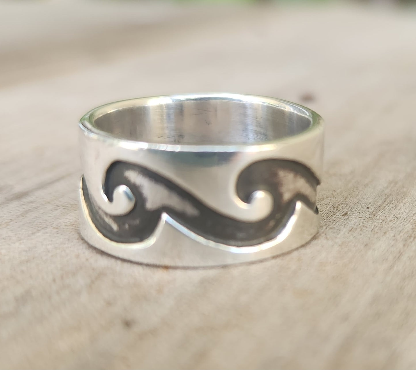 Wave Surf ring,925 sterling silver, ocean sea wedding ring