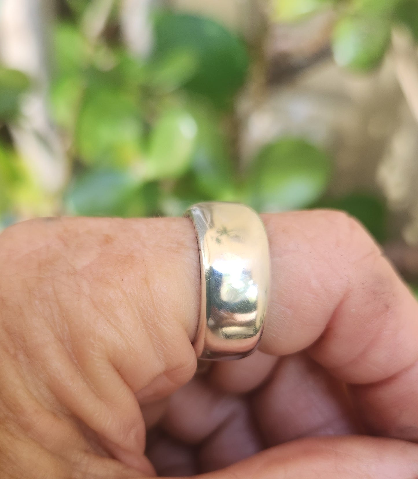 9mm silver ring,925 solid sterling silver,handmade plain band ,rounded band,unisex,d ring,