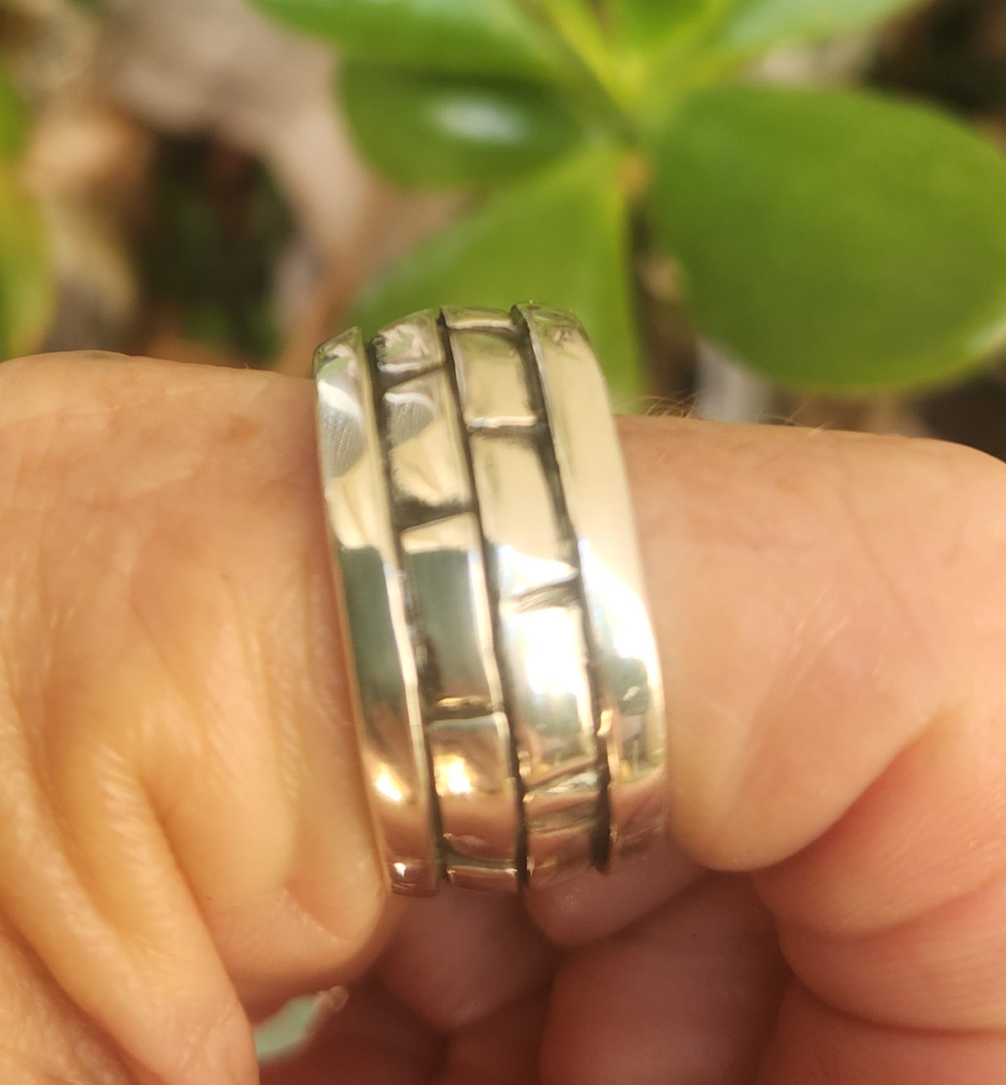 wide mens silver ring, 925 sterling silver, handmade,wedding band