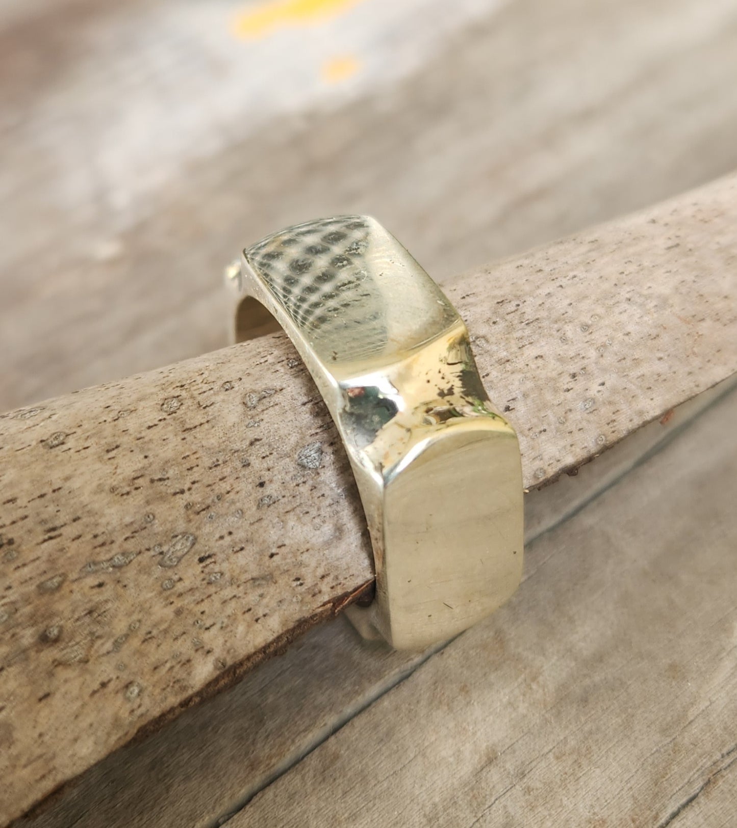 Silver square Signet ring,sterliing silver, 9mm wide,handmade,boho,college ring,blank ring,unisex