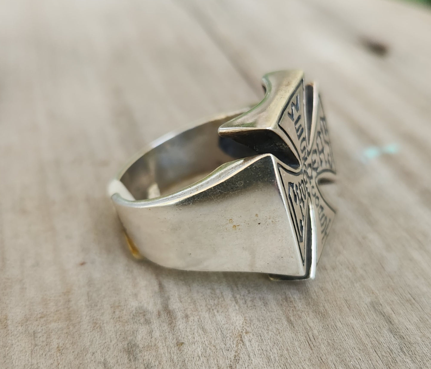 west coast cross choppers ring,925 sterling silver even sided cross, gothic,punk,large chunky mans Maltese cross ring,mens fashion,hot rod,rockabilly, biker,