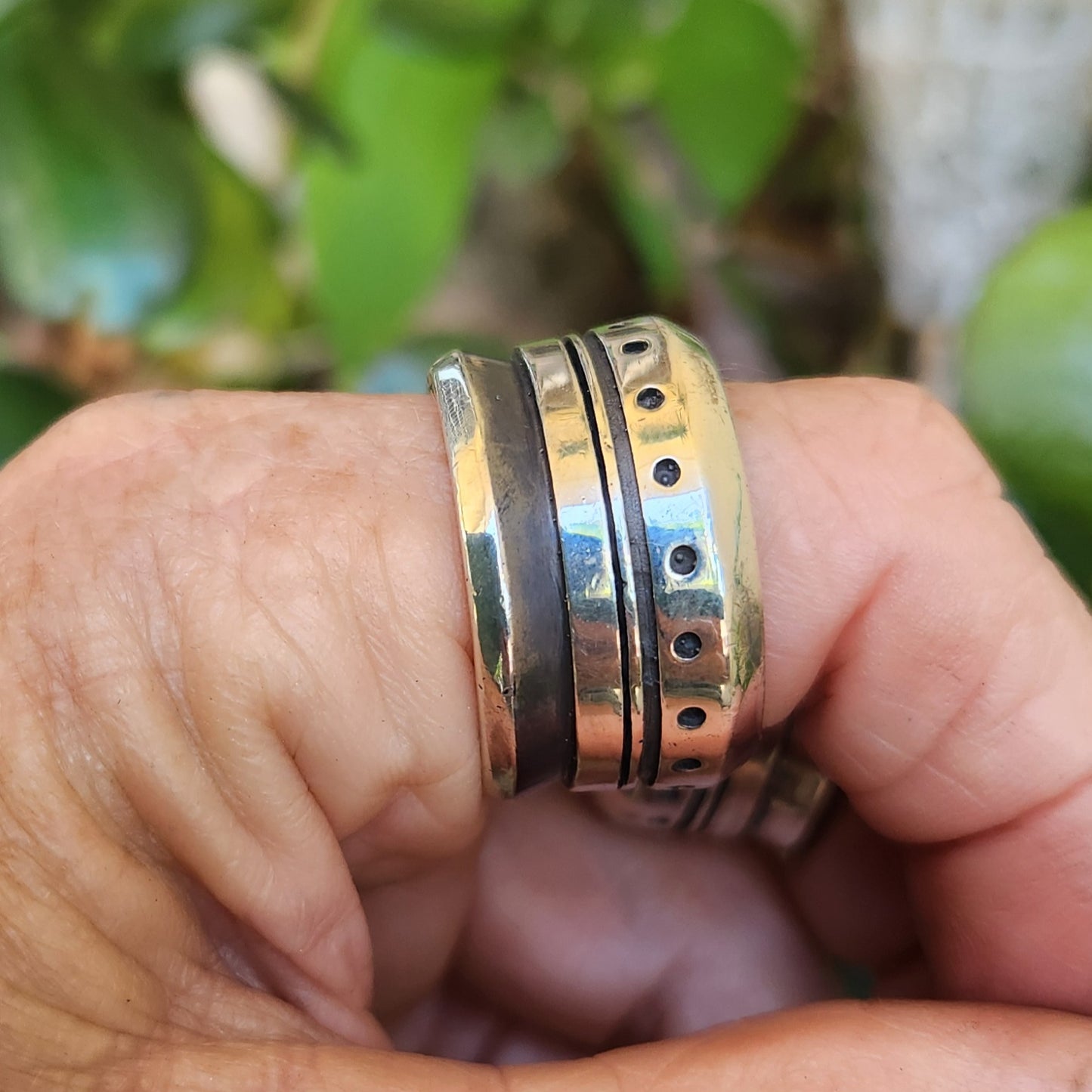 Heavy 16mm wide solid ring,925 sterling silver modern industrial band,handmade,rustic