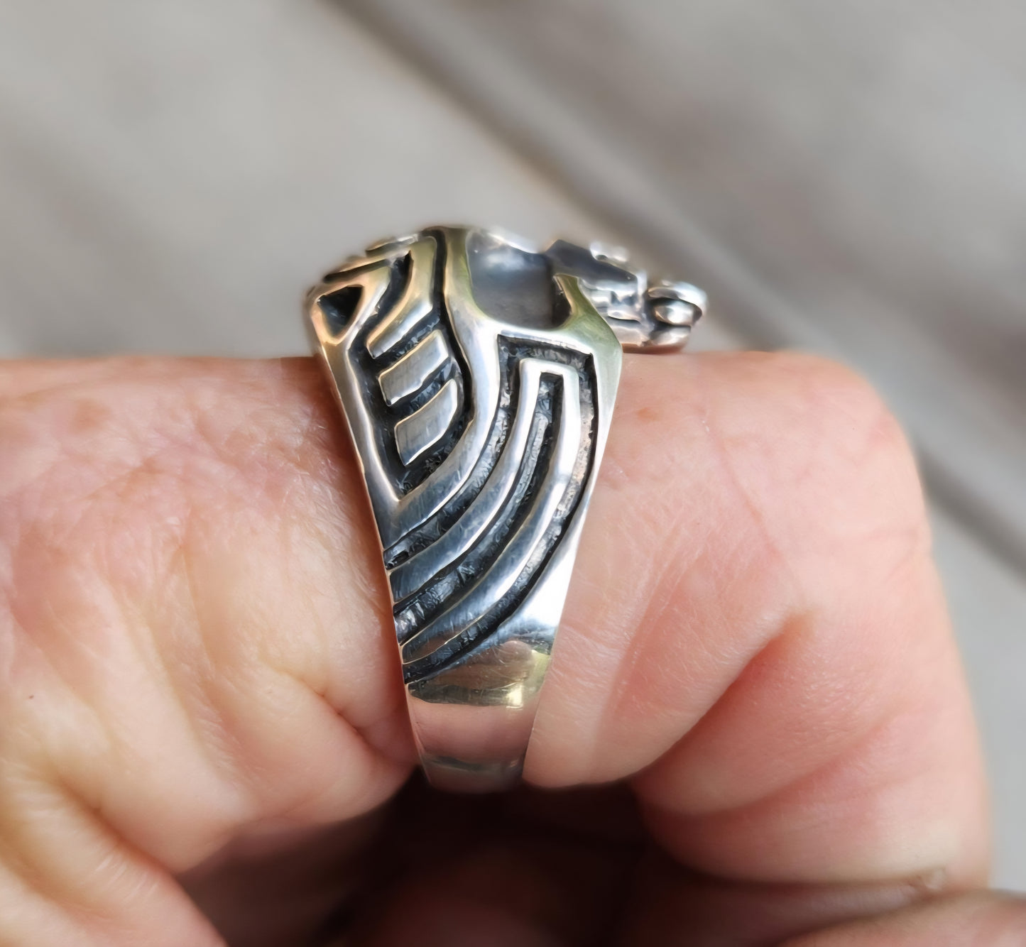 skull ring,925 sterling silver,tribal skull steampunk gothic punk, pirate,handmade,Celtic,skeleton,