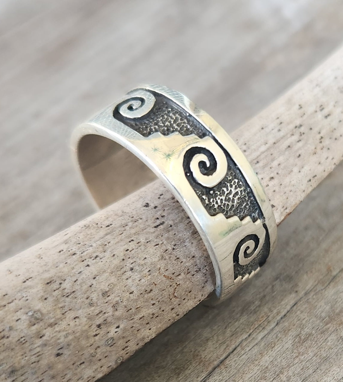 Wave Surf ring,925 sterling silver,aztec ocean sea wedding ring