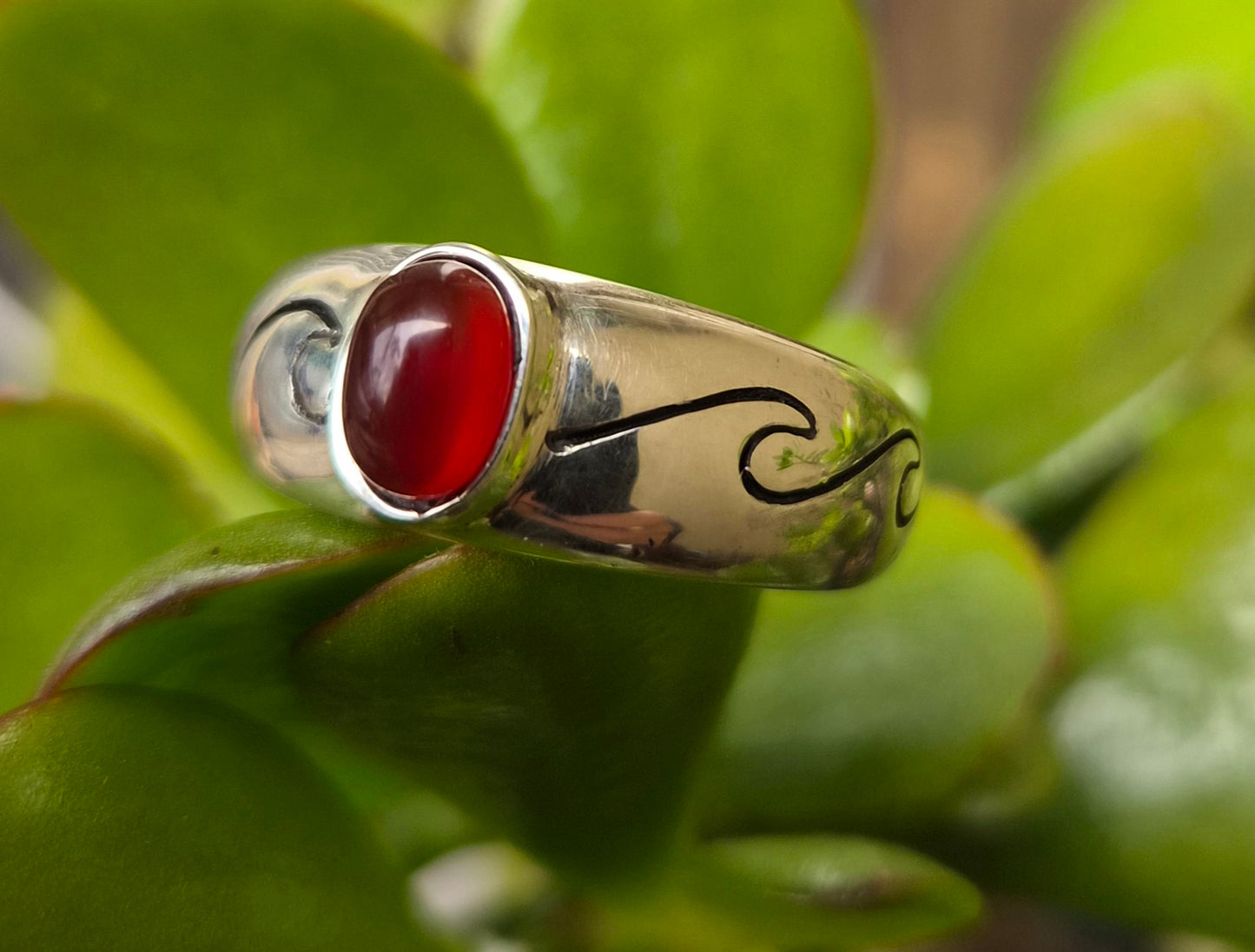 Onyx wave ring,925 sterling silver,sailor surf,surfer,ocean jewelry,snorkel