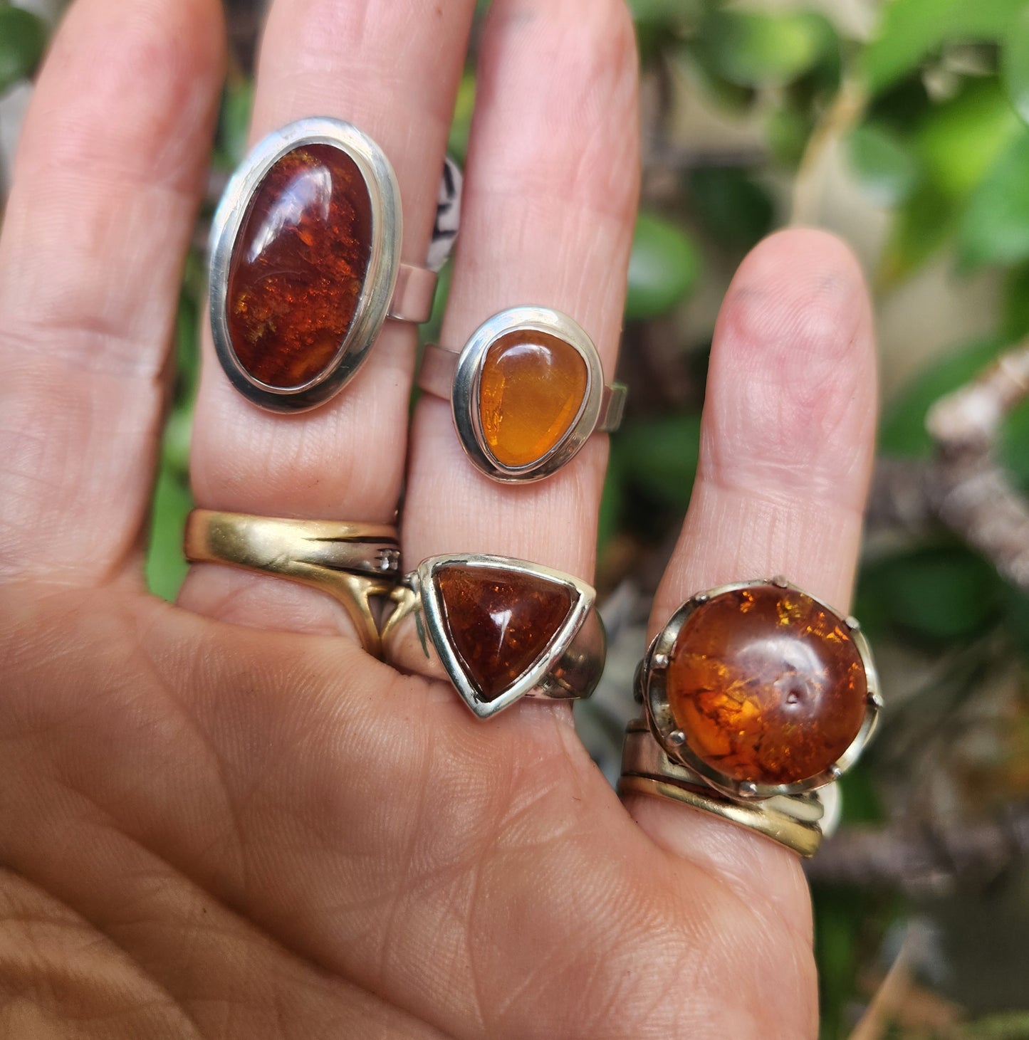 Amber ring,925 sterling silver,pear shaped,boho minimalist ,new age handmade