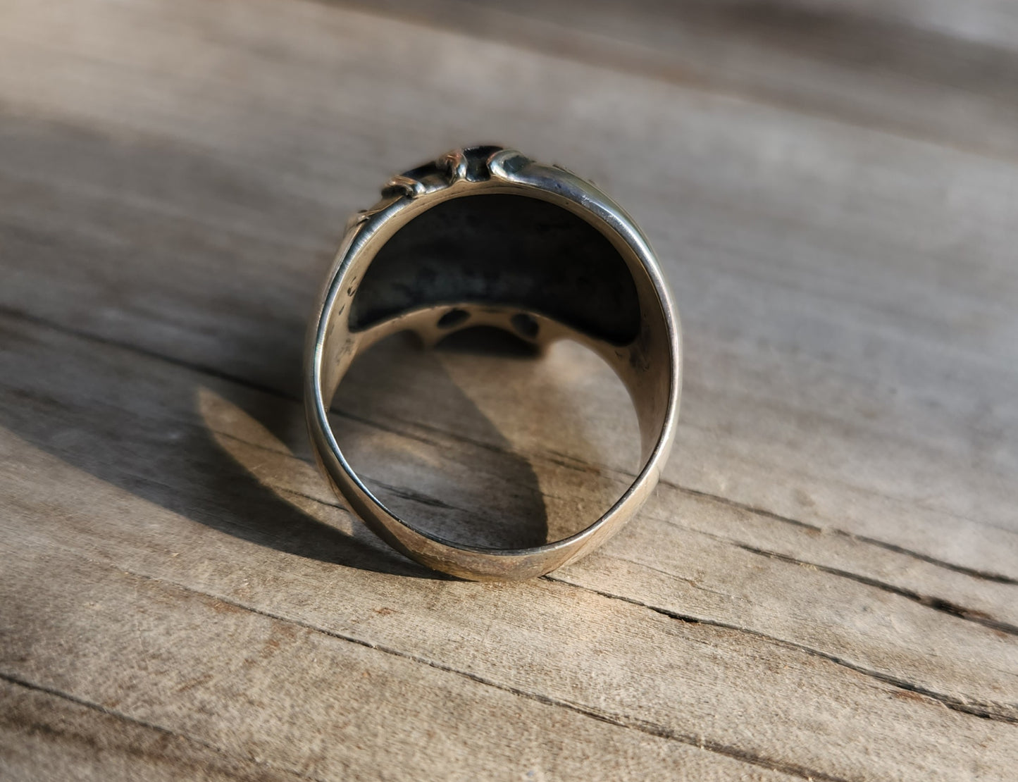Skull flame ring,925 sterling silver,kustom kulture roth flame,muscle car, steampunk,gothic, punk,small skull ring,hipster
