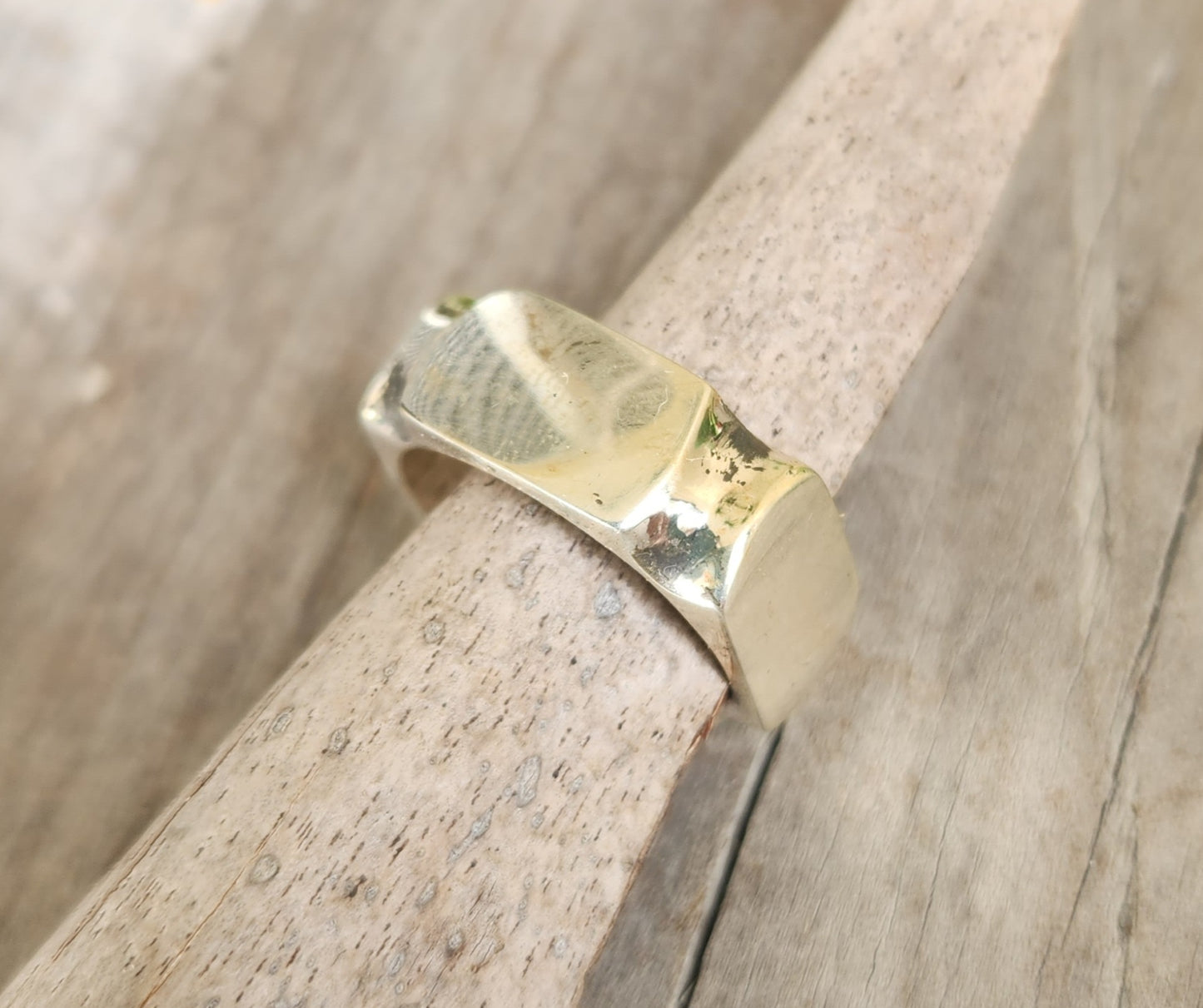 Silver square Signet ring,sterliing silver, 9mm wide,handmade,boho,college ring,blank ring,unisex