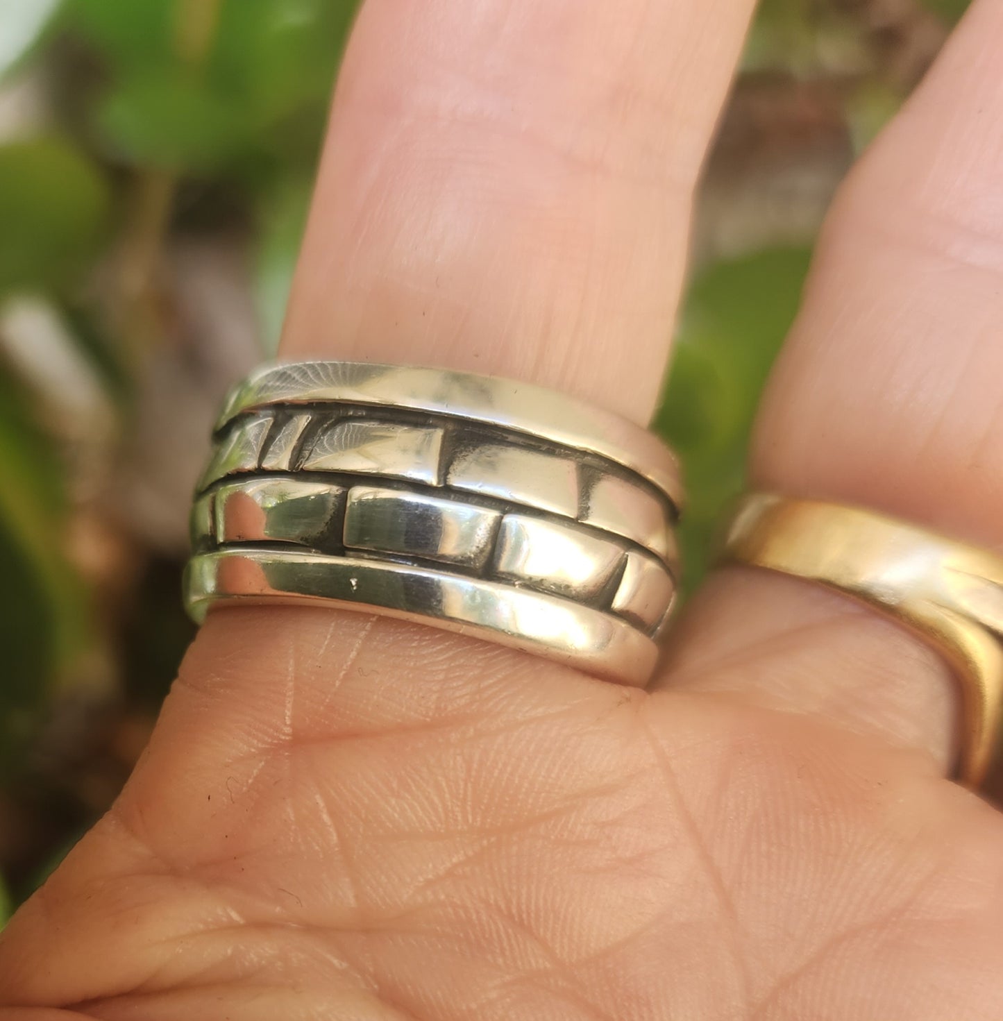 wide mens silver ring, 925 sterling silver, handmade,wedding band