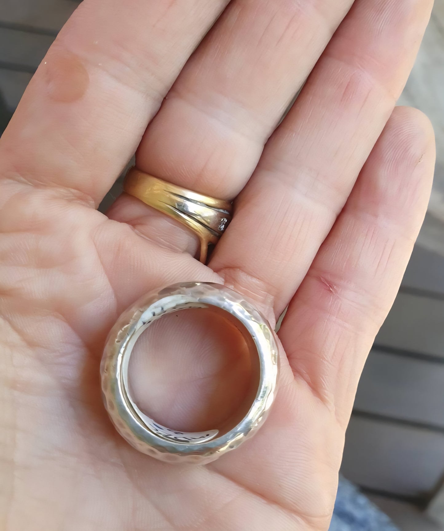Wide heavy silver ring,925 sterling silver solid band,12 mm chunky rustic band,plain band,handmade,wedding ring,half rounded,boho,wide silver ring,
