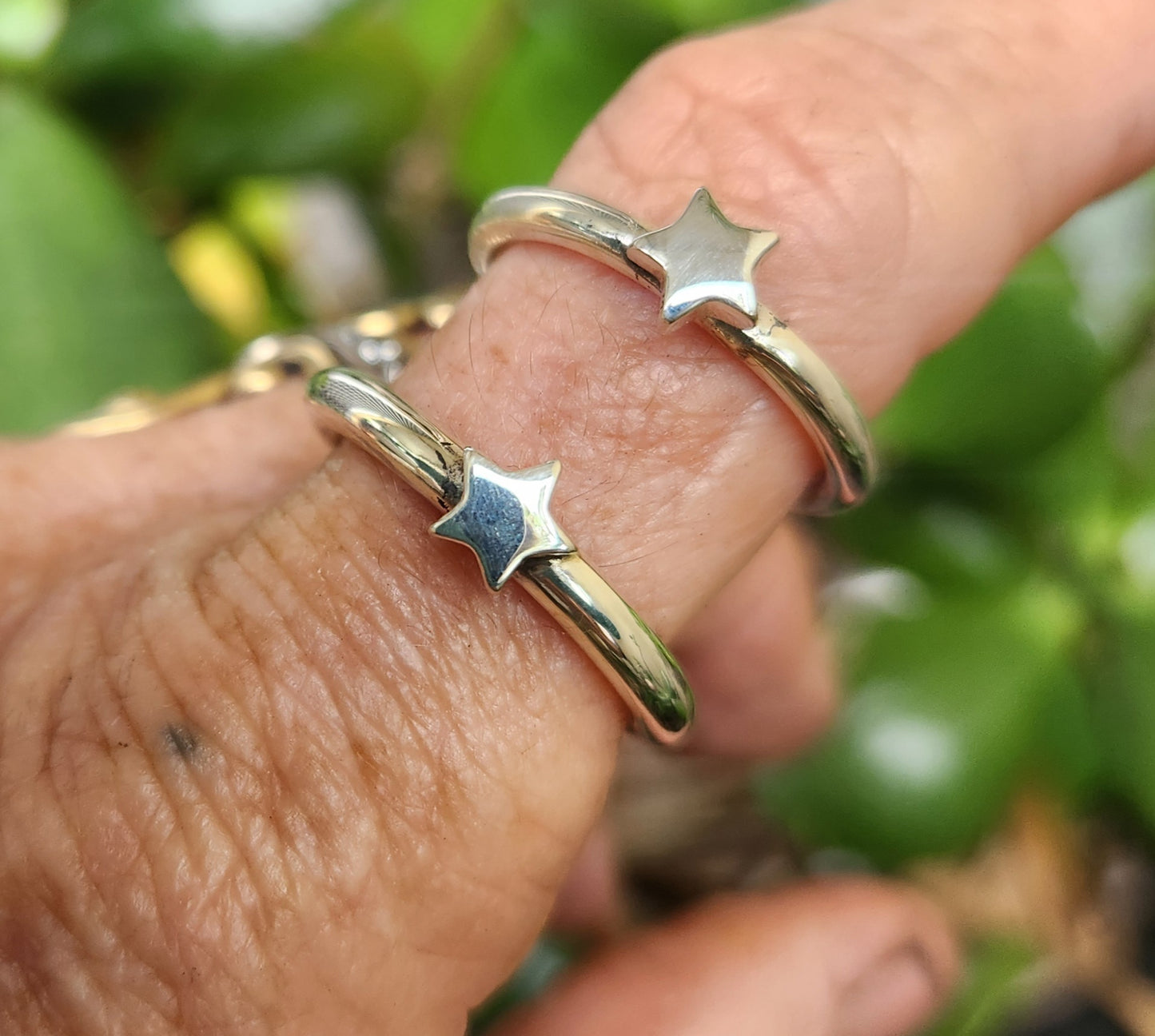 Star ring,92 sterling silver,stacker band,3mm plain halo band or hammered rustic,handmade,boho,goddess,round wedding ,thick silver ring,