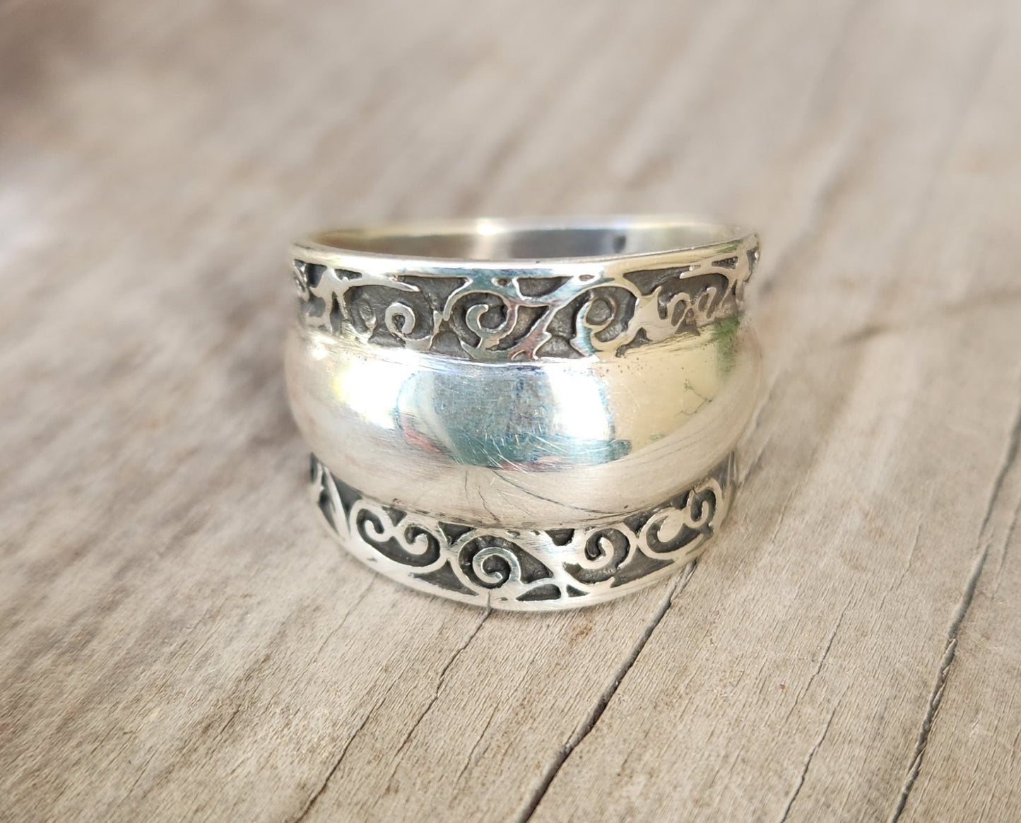 Wide silver ring,925 sterling silver,high dome band,wide rounded band,handmade,wedding,boho,gypsy,